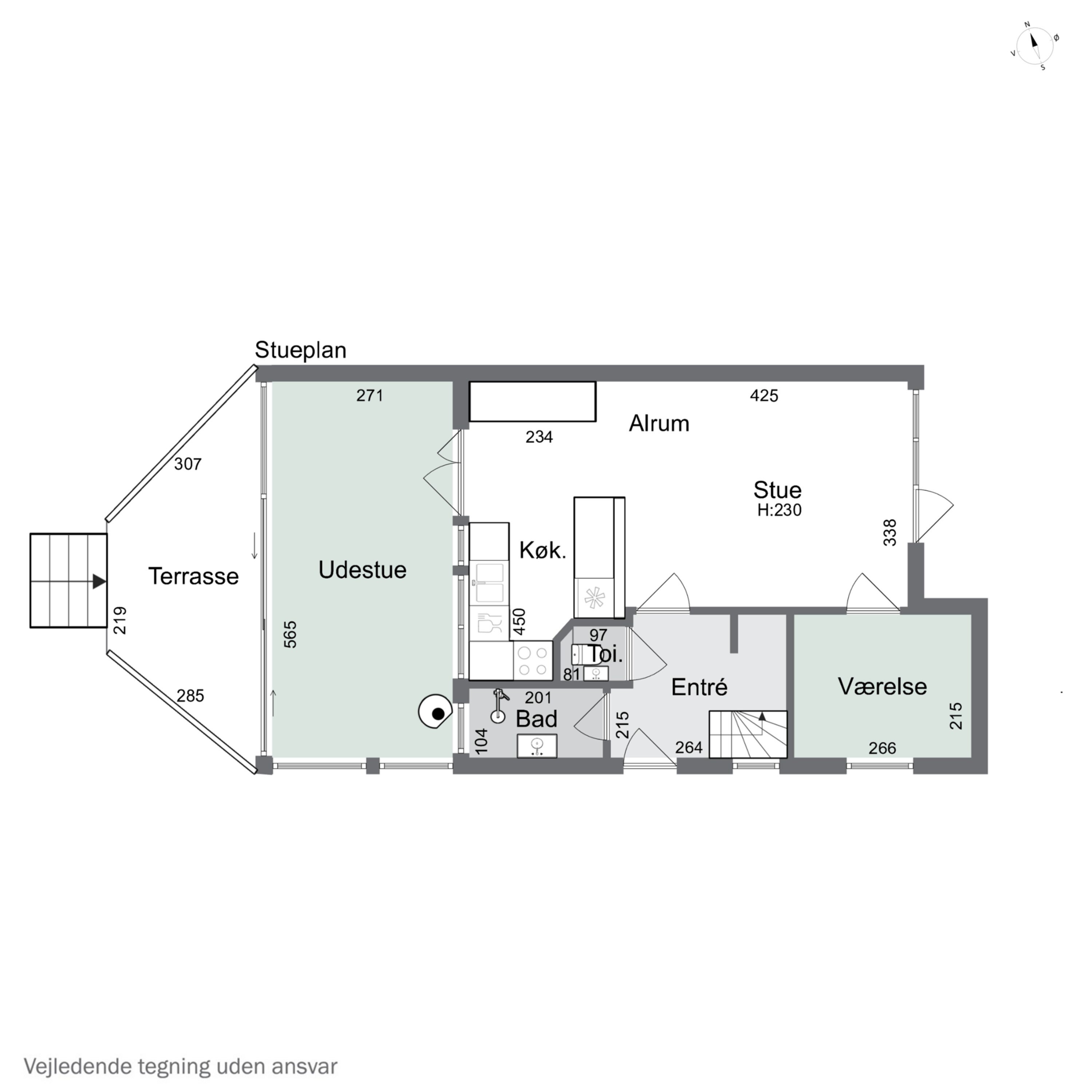 Plantegninger billede af Løkkegade 34, Gudhjem, 3760 Gudhjem
