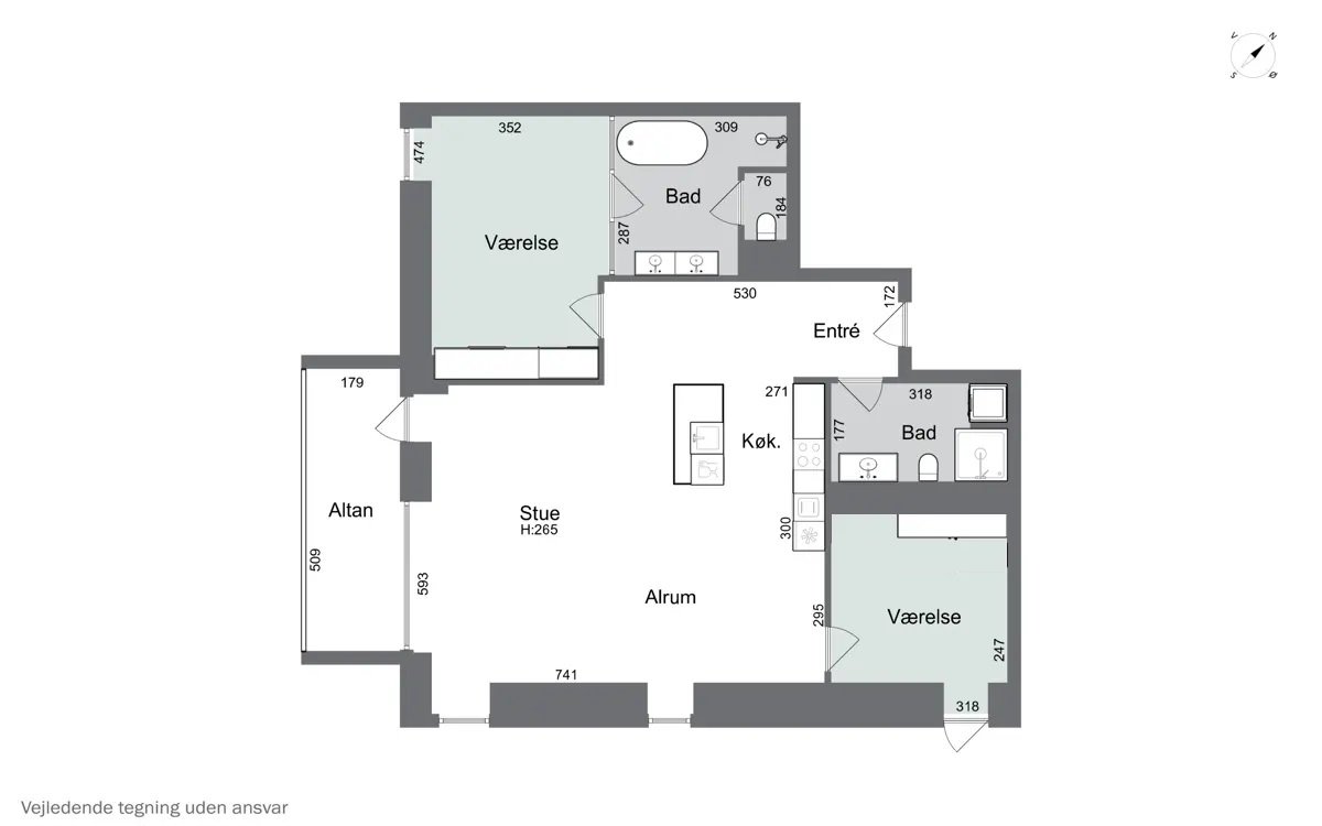 Plantegninger billede af Papirfabrikken 52, 11. 2., 8600 Silkeborg