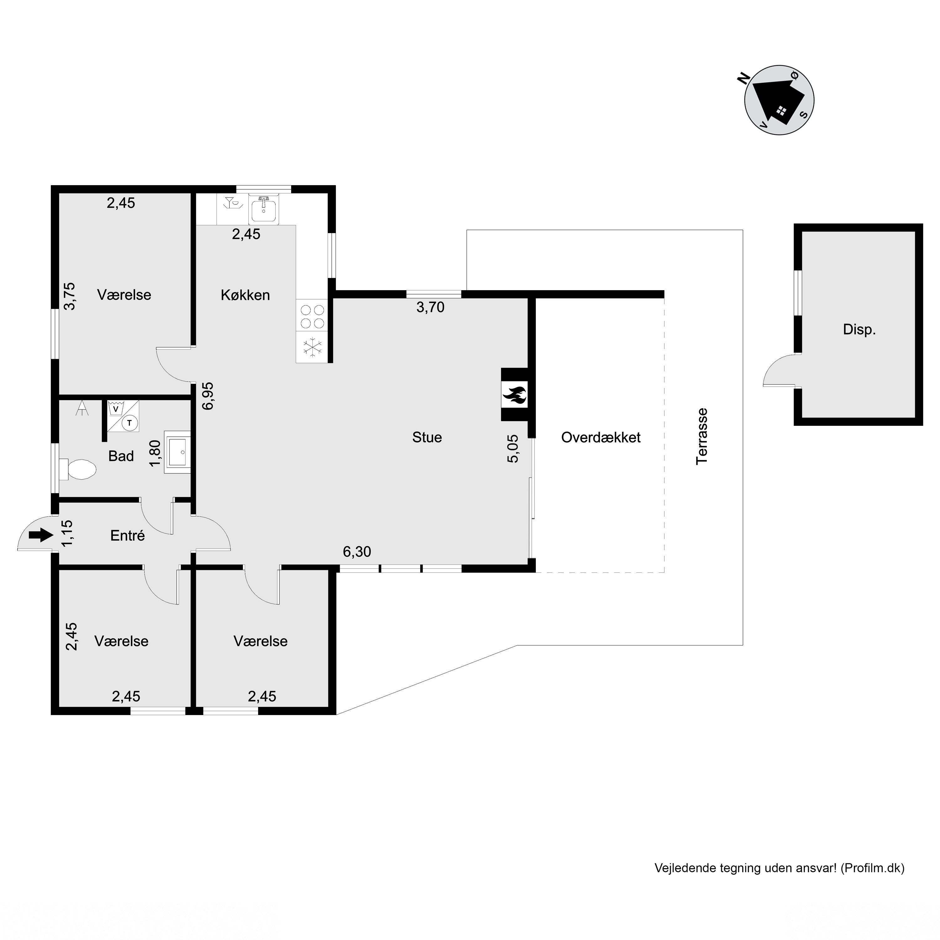 Plantegninger billede af Rønnebjergvej 5, Smidstrup, 3250 Gilleleje