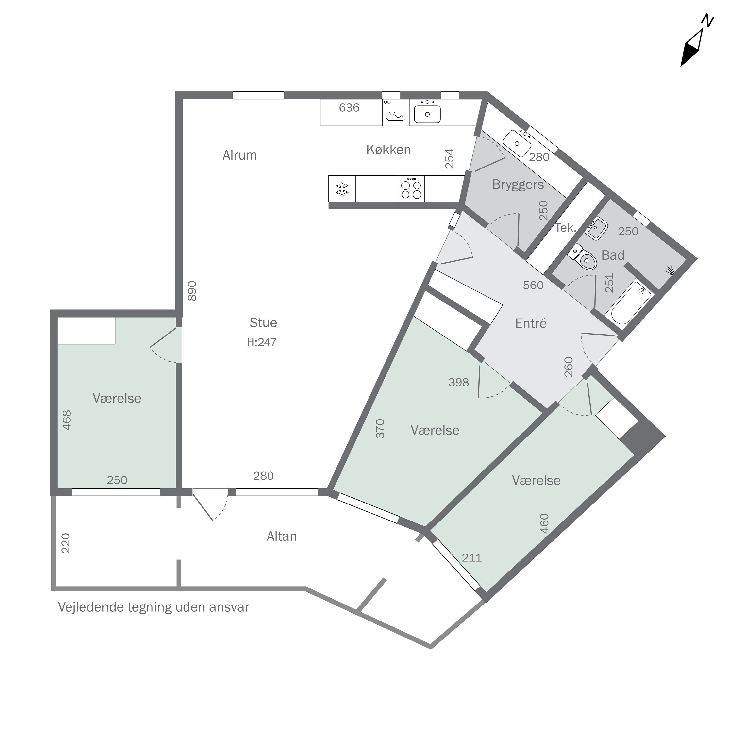 Plantegninger billede af Skodsborgvej 412, 1. th., 2942 Skodsborg
