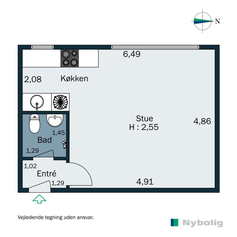 Plantegninger billede af Rådhusgade 61, st.. 3., 8300 Odder