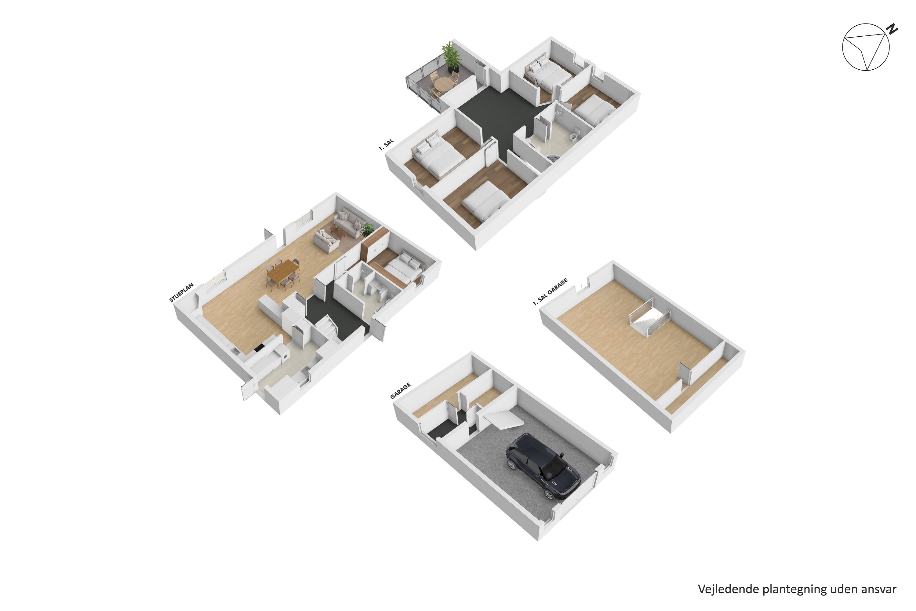 Plantegninger billede af Haarvej 28, Haar, 8382 Hinnerup