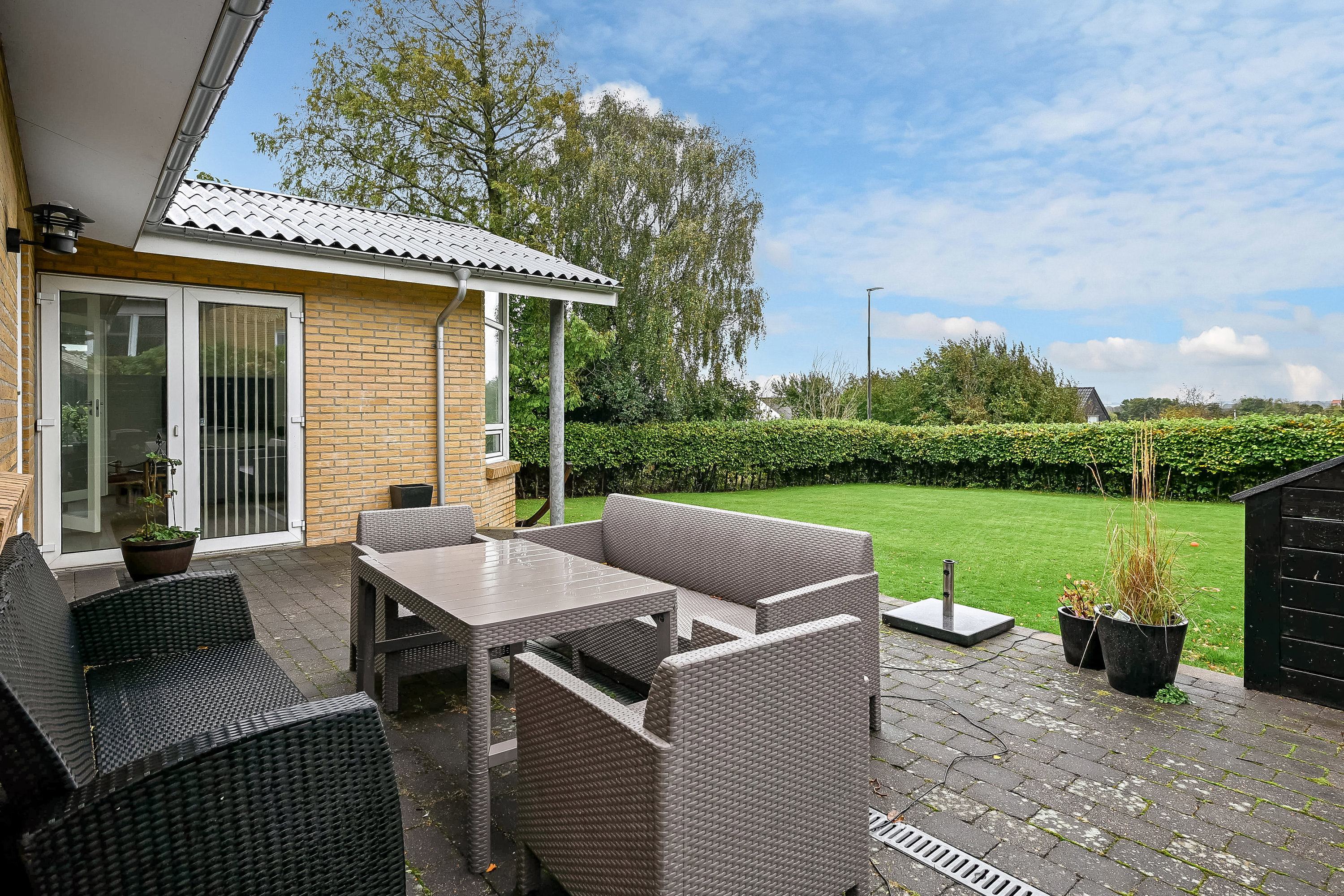 Fremhævet terrasse billede i fuldskærmstilstand. Billede af Odinsvej 24, 7600 Struer