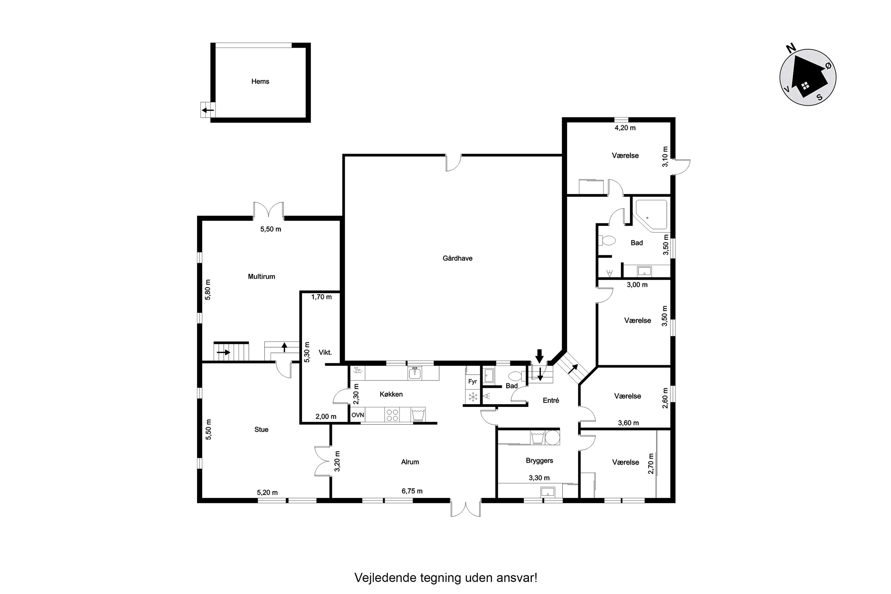Plantegninger billede af Toldhusvej 1, Stauning, 6900 Skjern