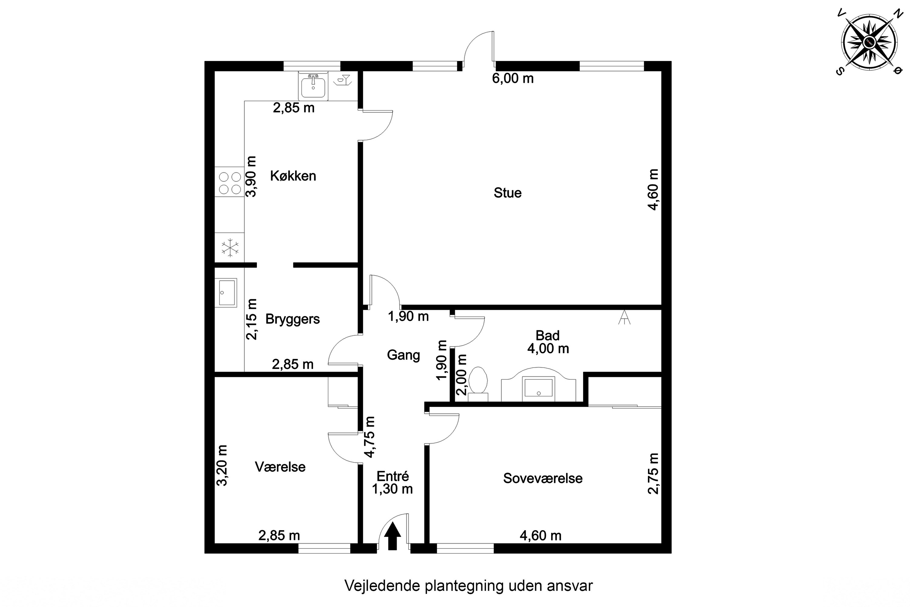 Plantegninger billede af Nørregade 32D, 7171 Uldum
