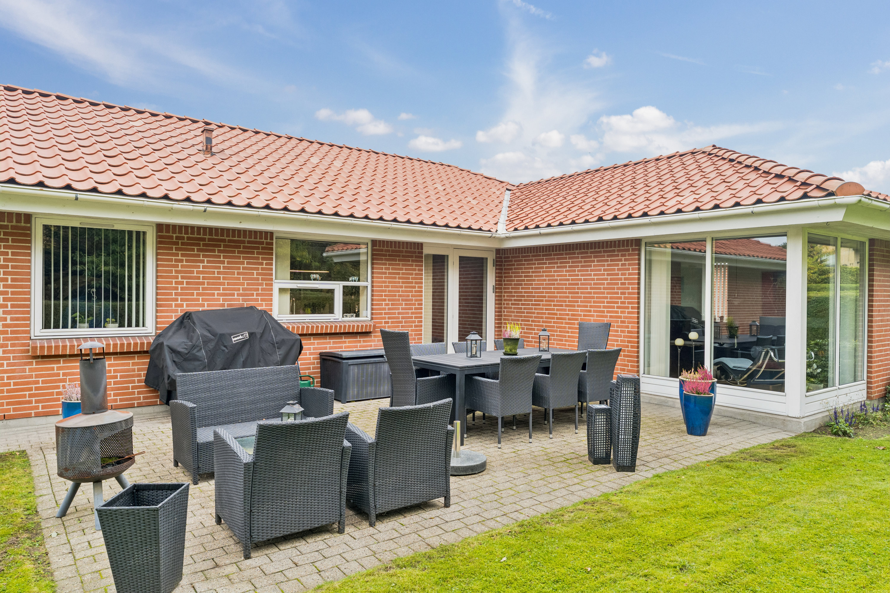 Fremhævet terrasse billede i fuldskærmstilstand. Billede af Hanherredvej 3, 8940 Randers SV