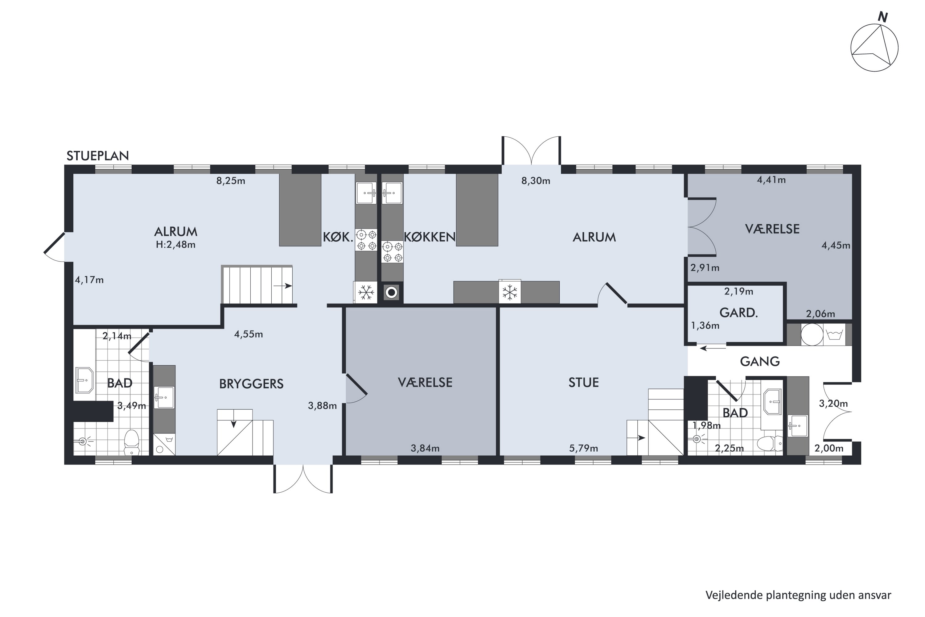 Plantegninger billede af Solkærvej 5, Tinning, 8382 Hinnerup