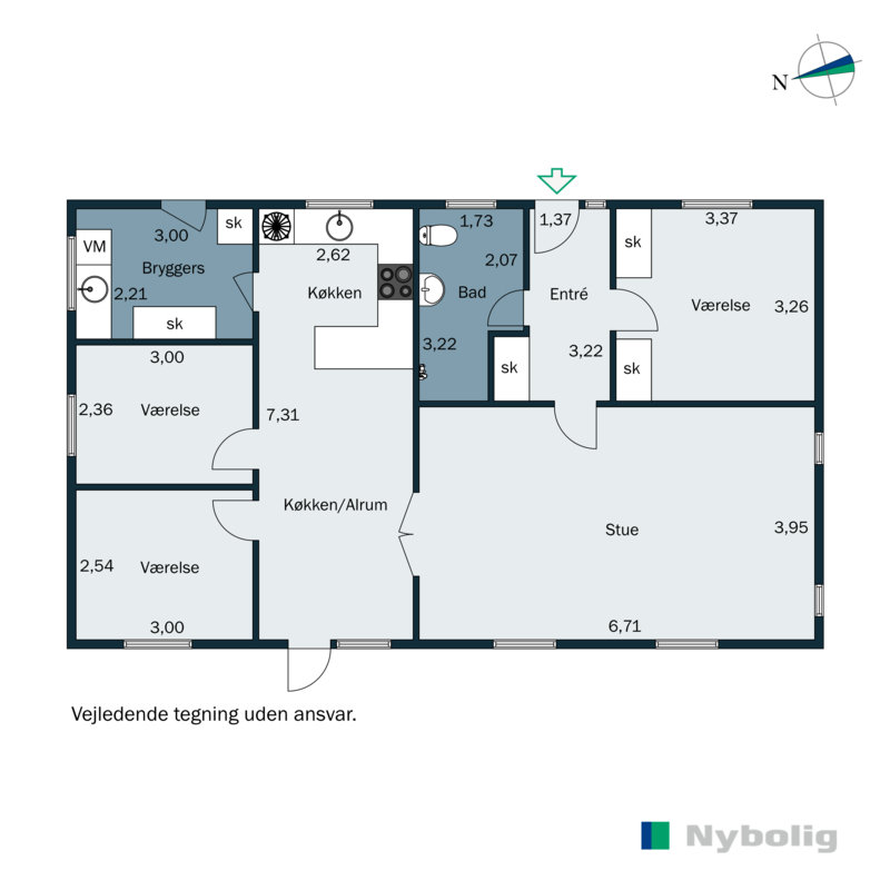 Plantegninger billede af Marken 33, Tarp, 6715 Esbjerg N