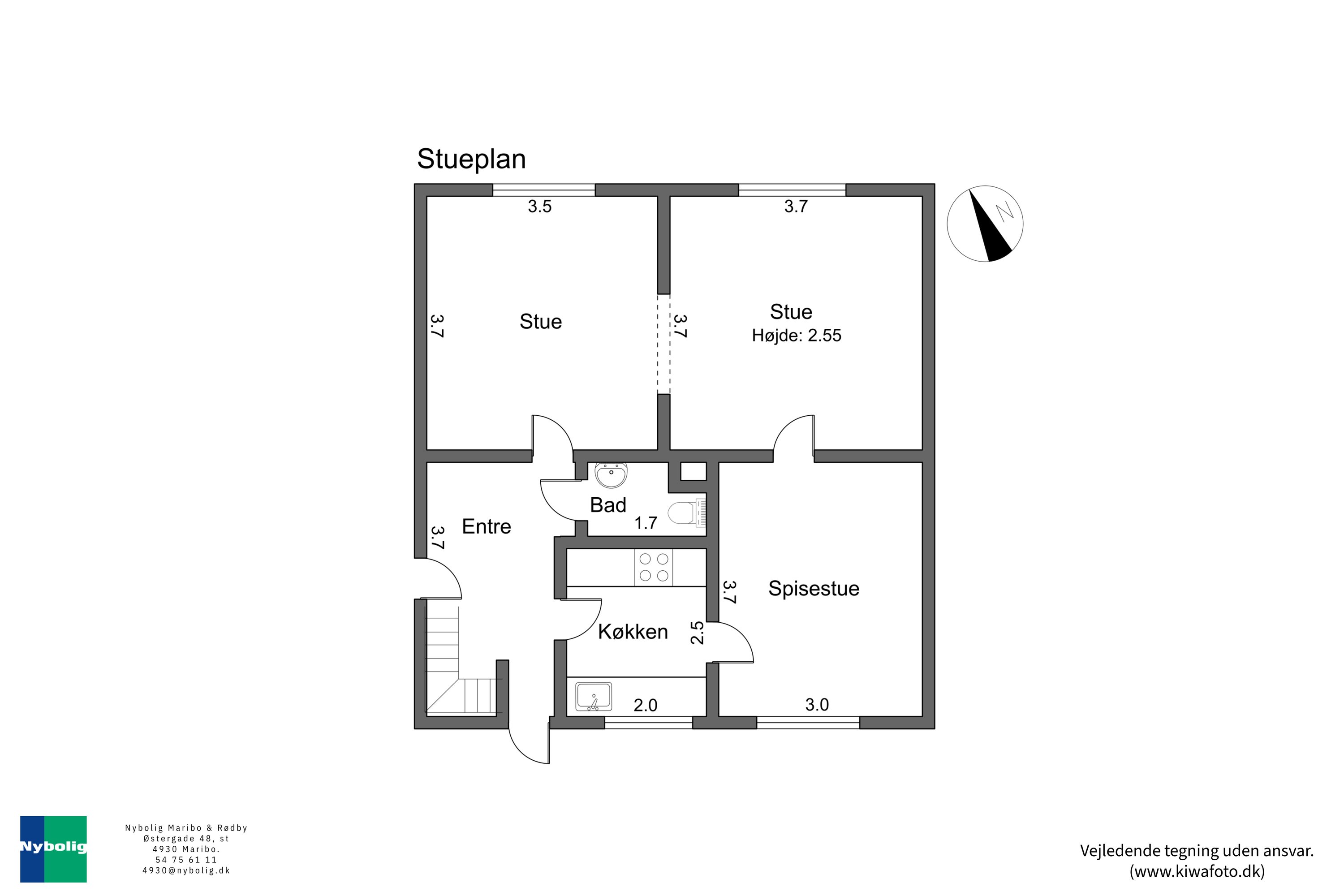 Plantegninger billede af Vesterbrogade 33, 4930 Maribo