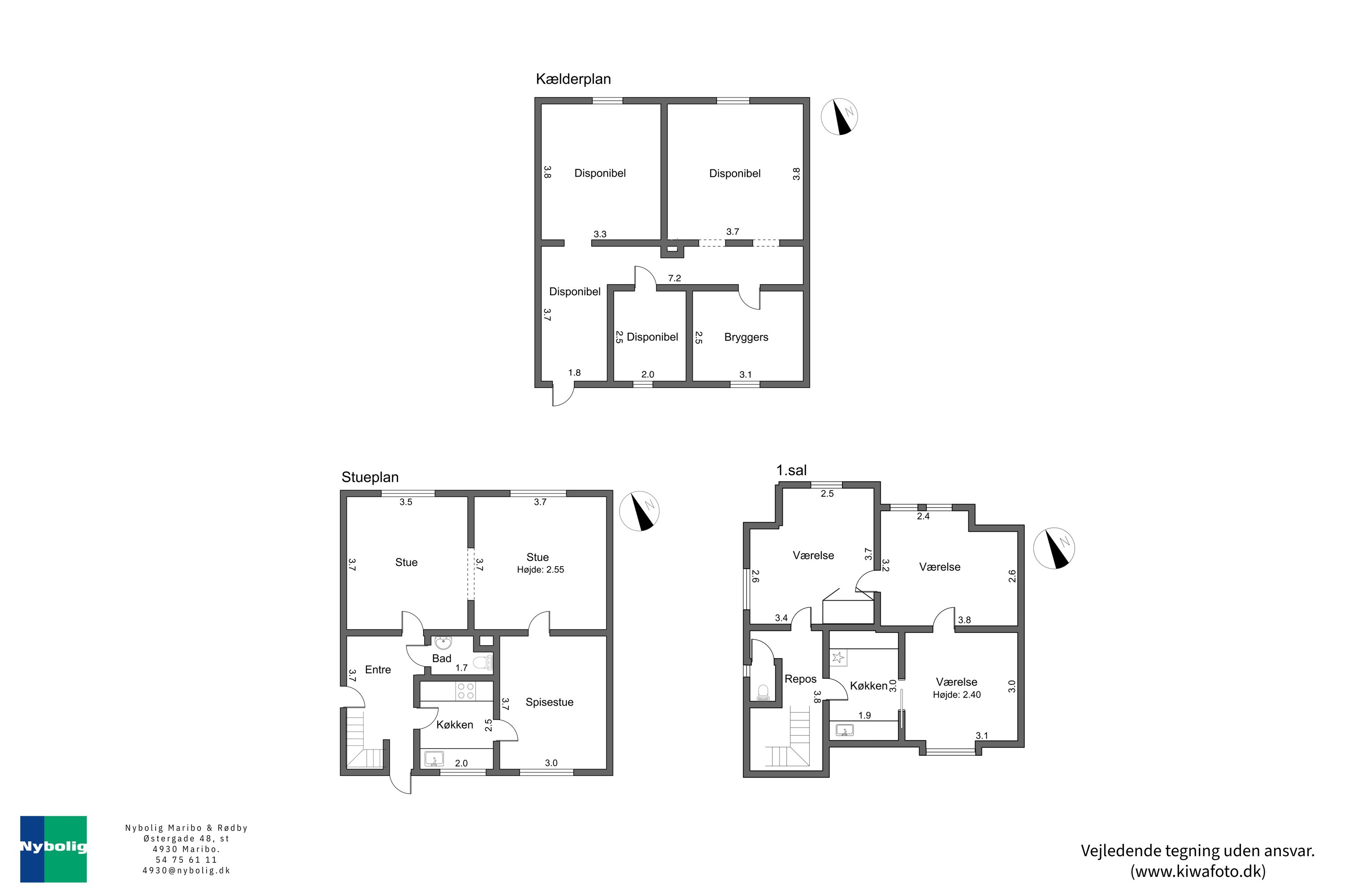 Plantegninger billede af Vesterbrogade 33, 4930 Maribo