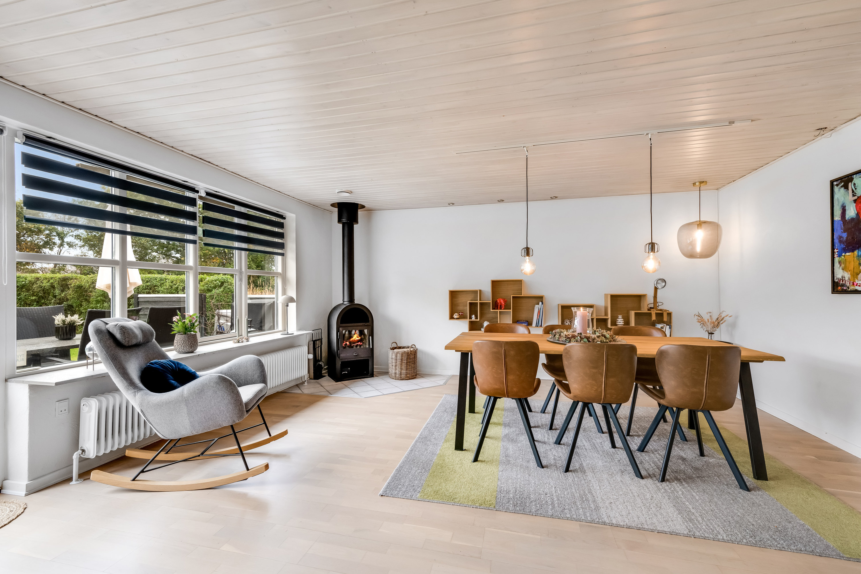 Fremhævet stue billede i fuldskærmstilstand. Billede af Østerdige 21, 6950 Ringkøbing