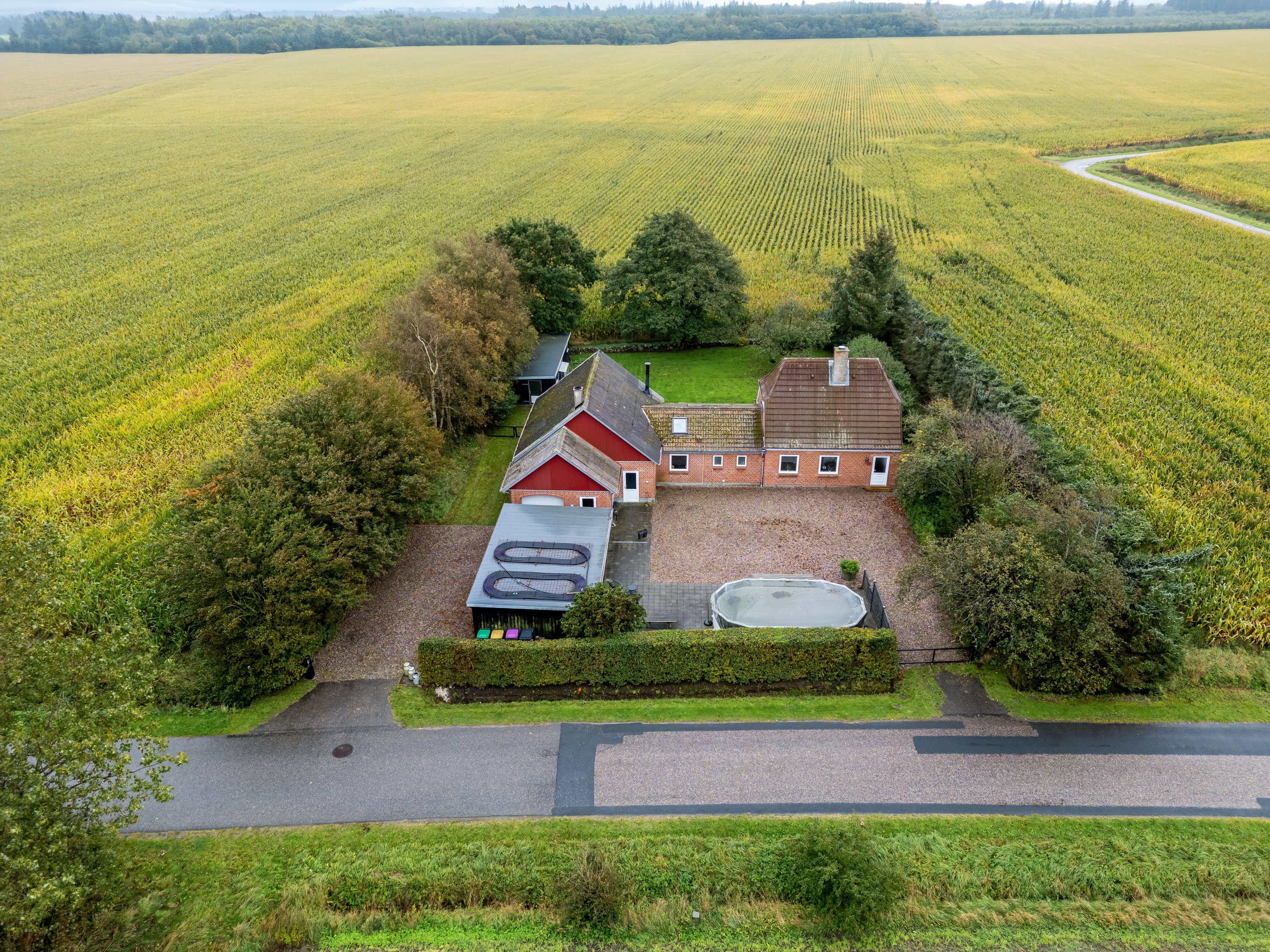 Fremhævet luftfoto billede i fuldskærmstilstand. Billede af Østerbyvej 2F, Abild, 6270 Tønder