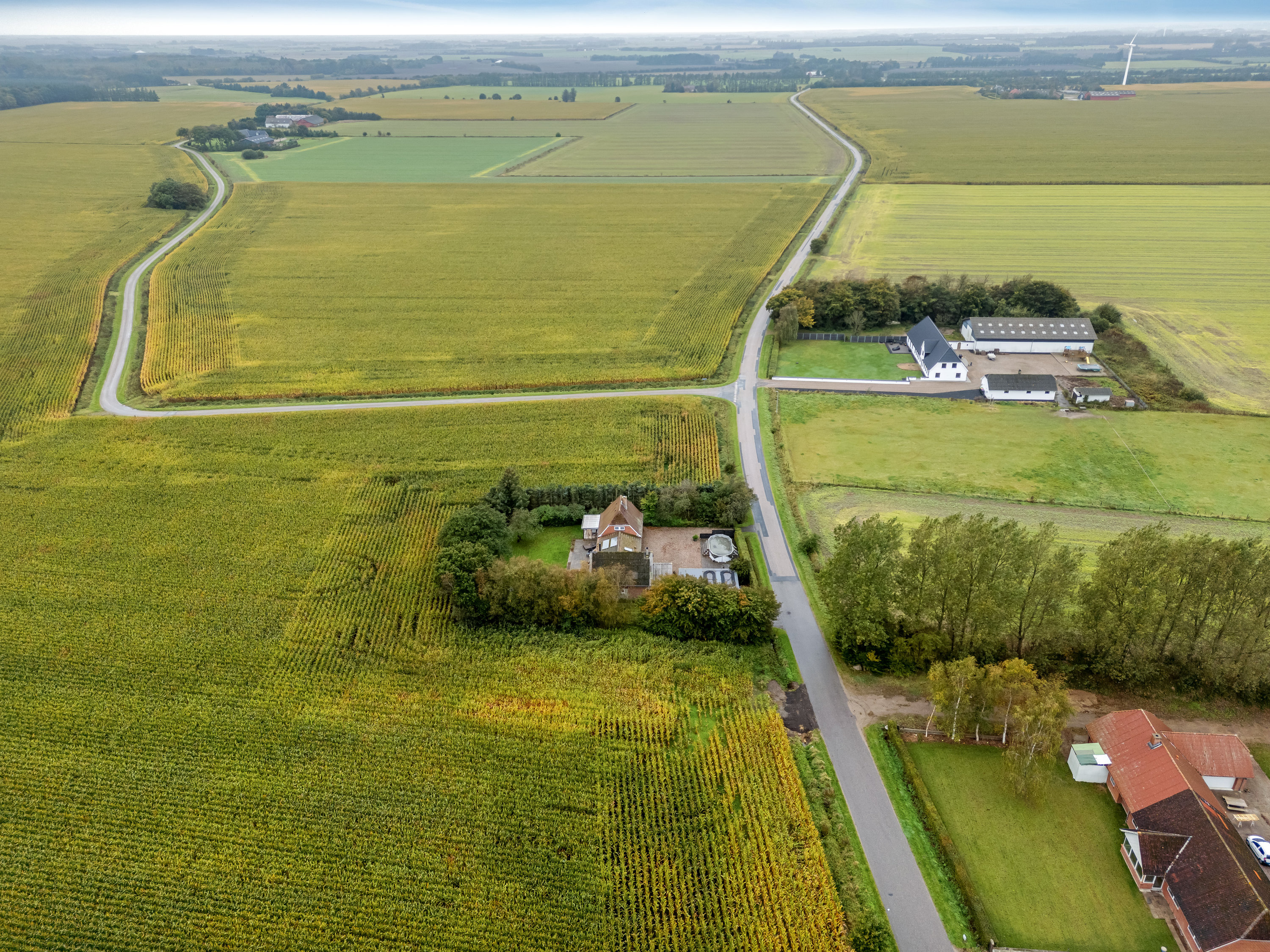 Fremhævet luftfoto billede i fuldskærmstilstand. Billede af Østerbyvej 2F, Abild, 6270 Tønder