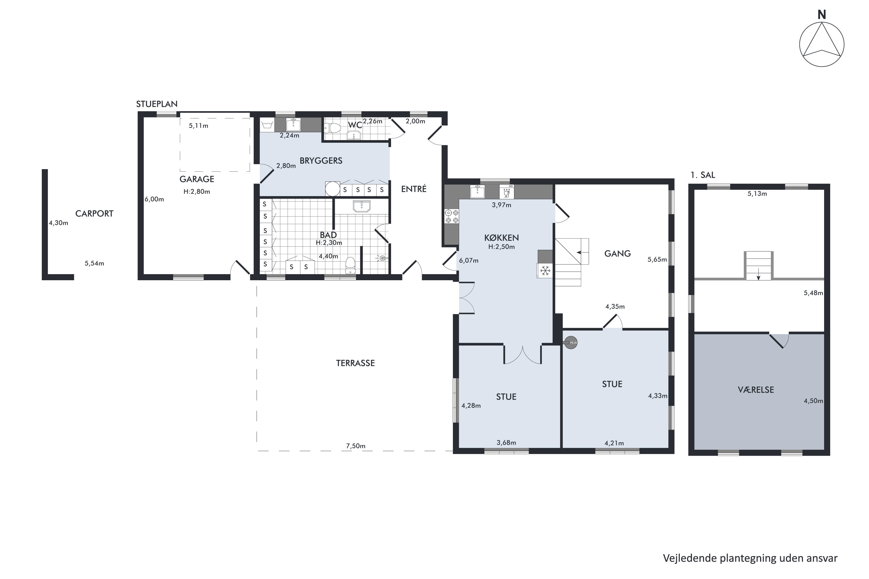 Plantegninger billede af Fredensdal 55, 9460 Brovst
