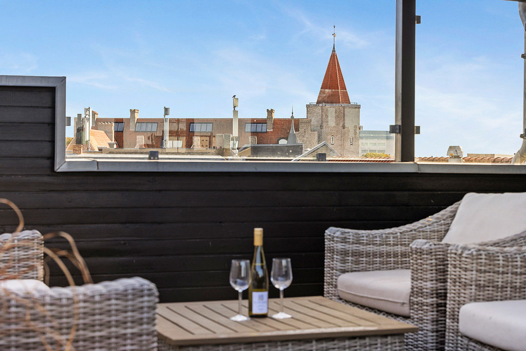 Fremhævet tagterrasse billede i fuldskærmstilstand. Billede af Bispensgade 16, 3. tv., 9000 Aalborg