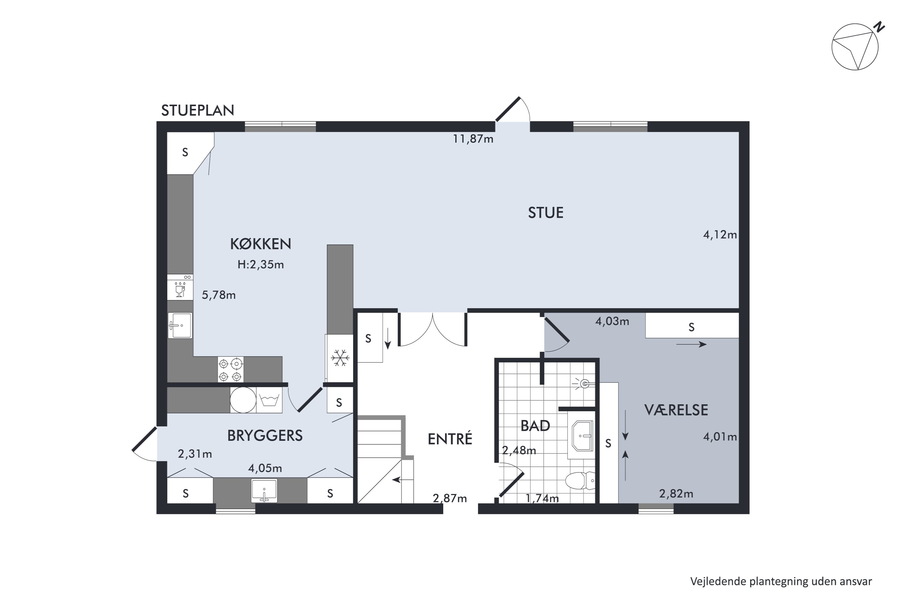 Plantegninger billede af Haarvej 28, Haar, 8382 Hinnerup