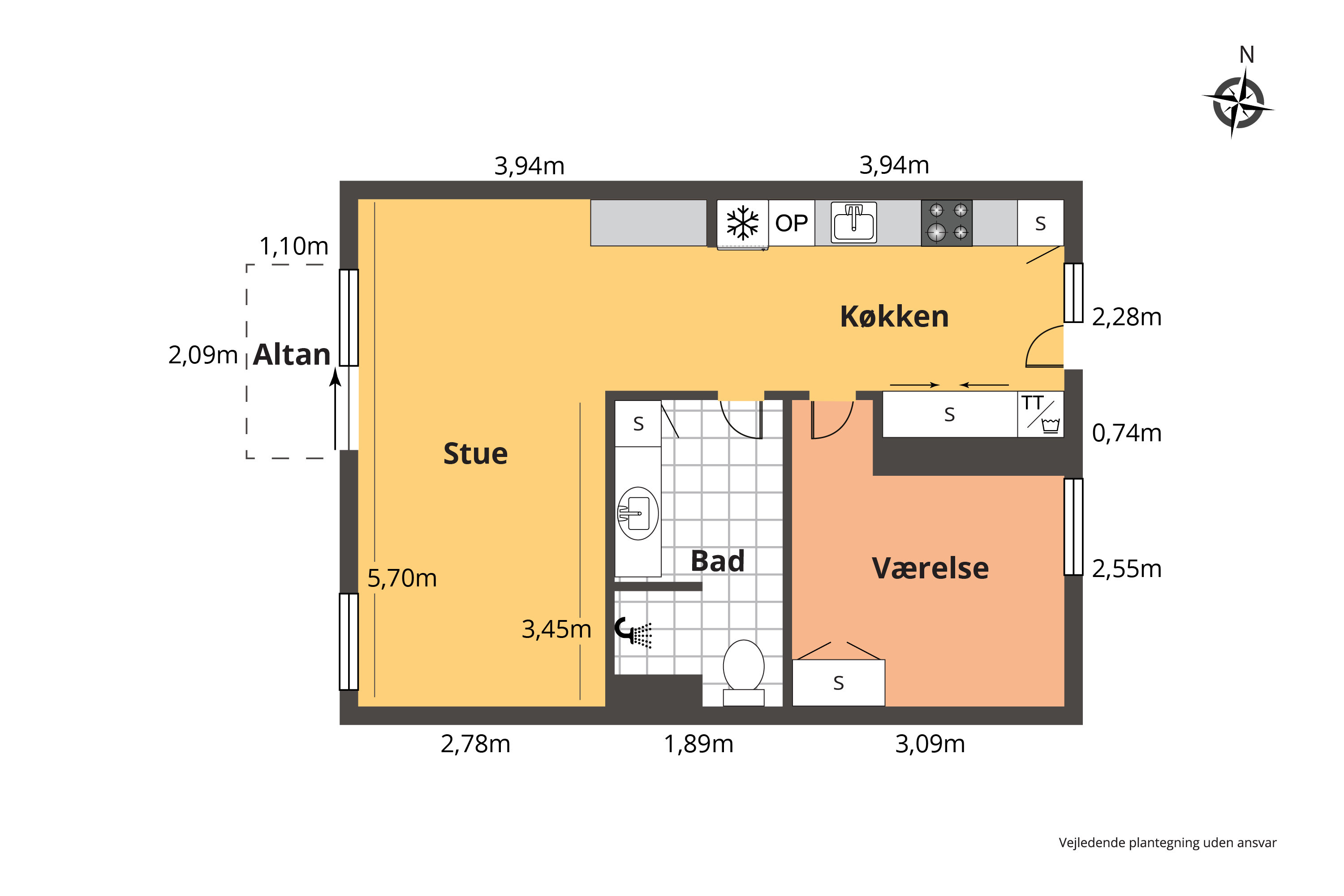 Plantegninger billede af Vesterbro 29, 1. 2., 5000 Odense C