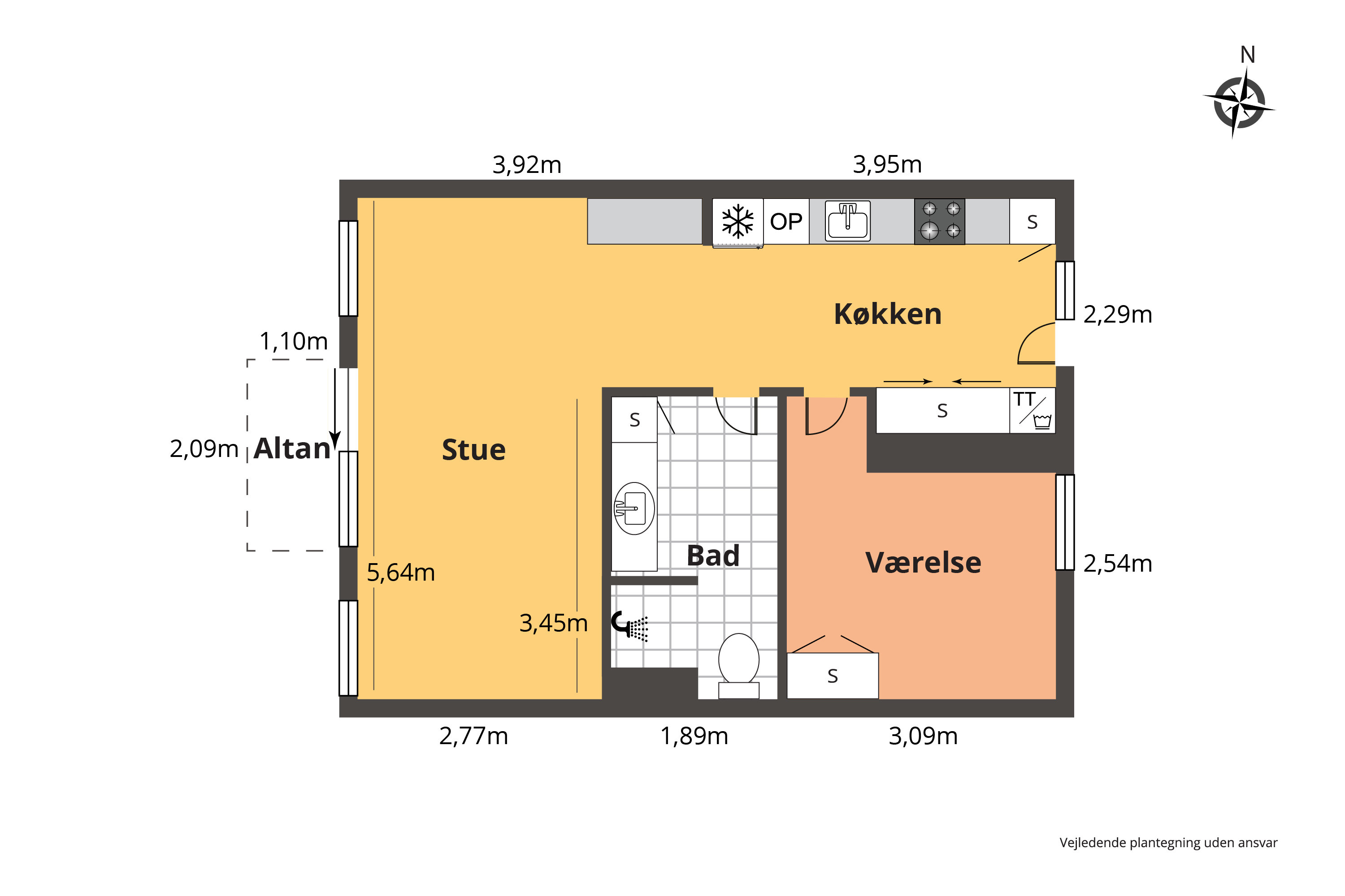Plantegninger billede af Vesterbro 29, 2. 7., 5000 Odense C