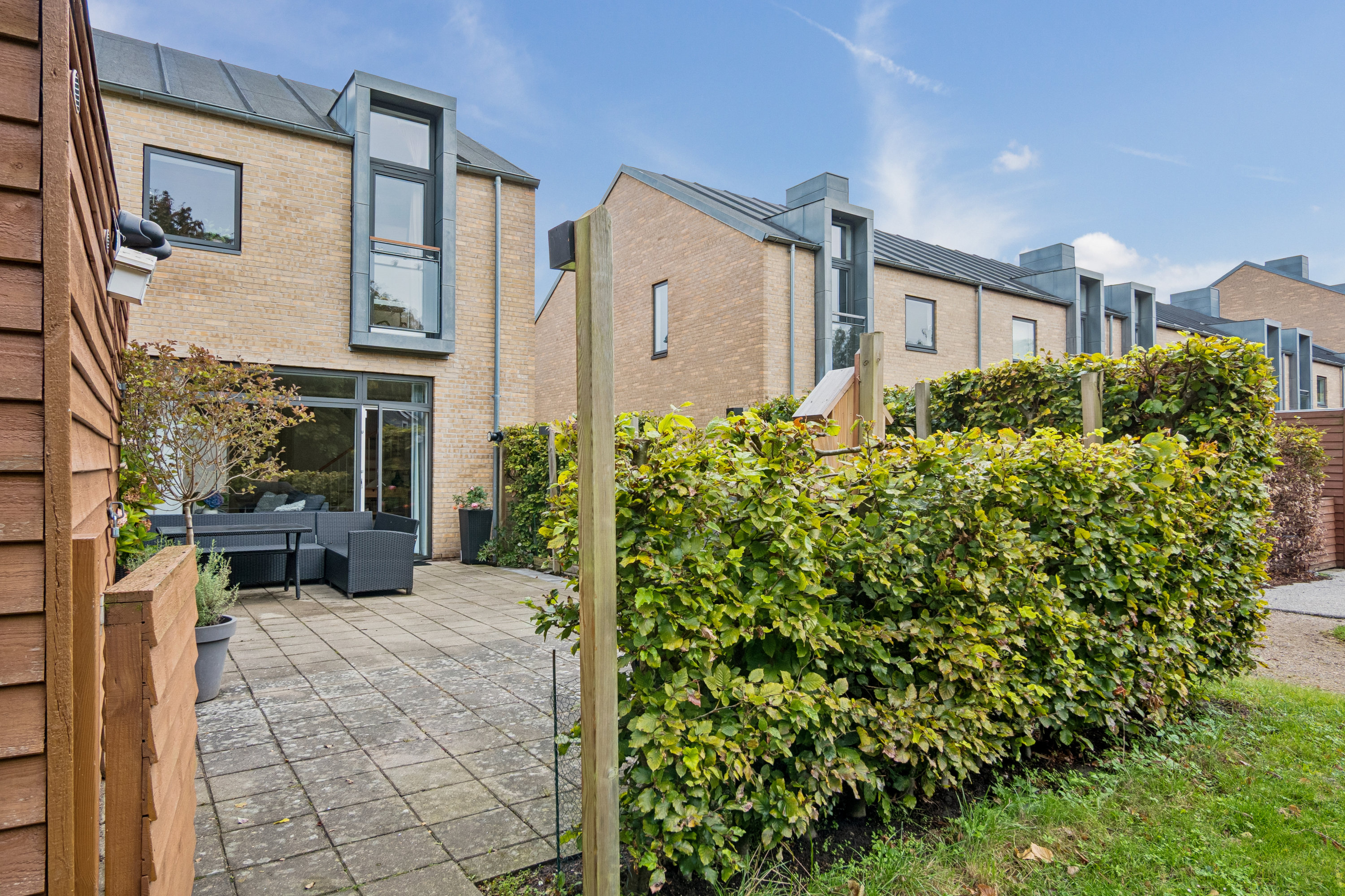 Fremhævet set fra haven billede i fuldskærmstilstand. Billede af Strandhaven 190, 2665 Vallensbæk Strand