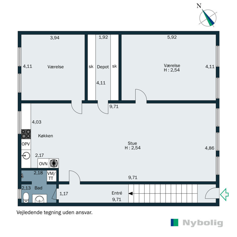Plantegninger billede af Nørre Alle 7, 1., 8362 Hørning