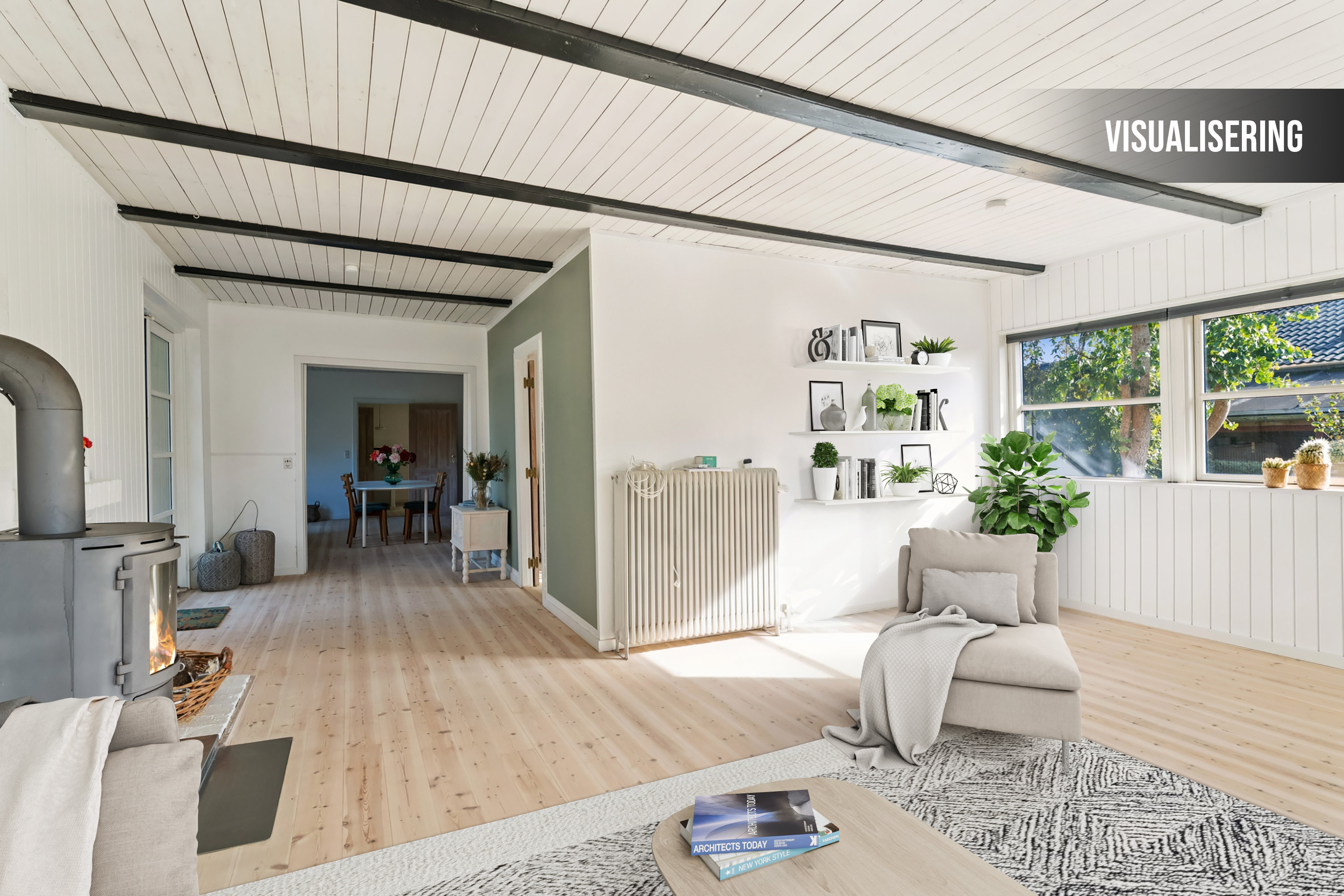 Fremhævet stue billede i fuldskærmstilstand. Billede af Helgenæsvej 12, 8940 Randers SV