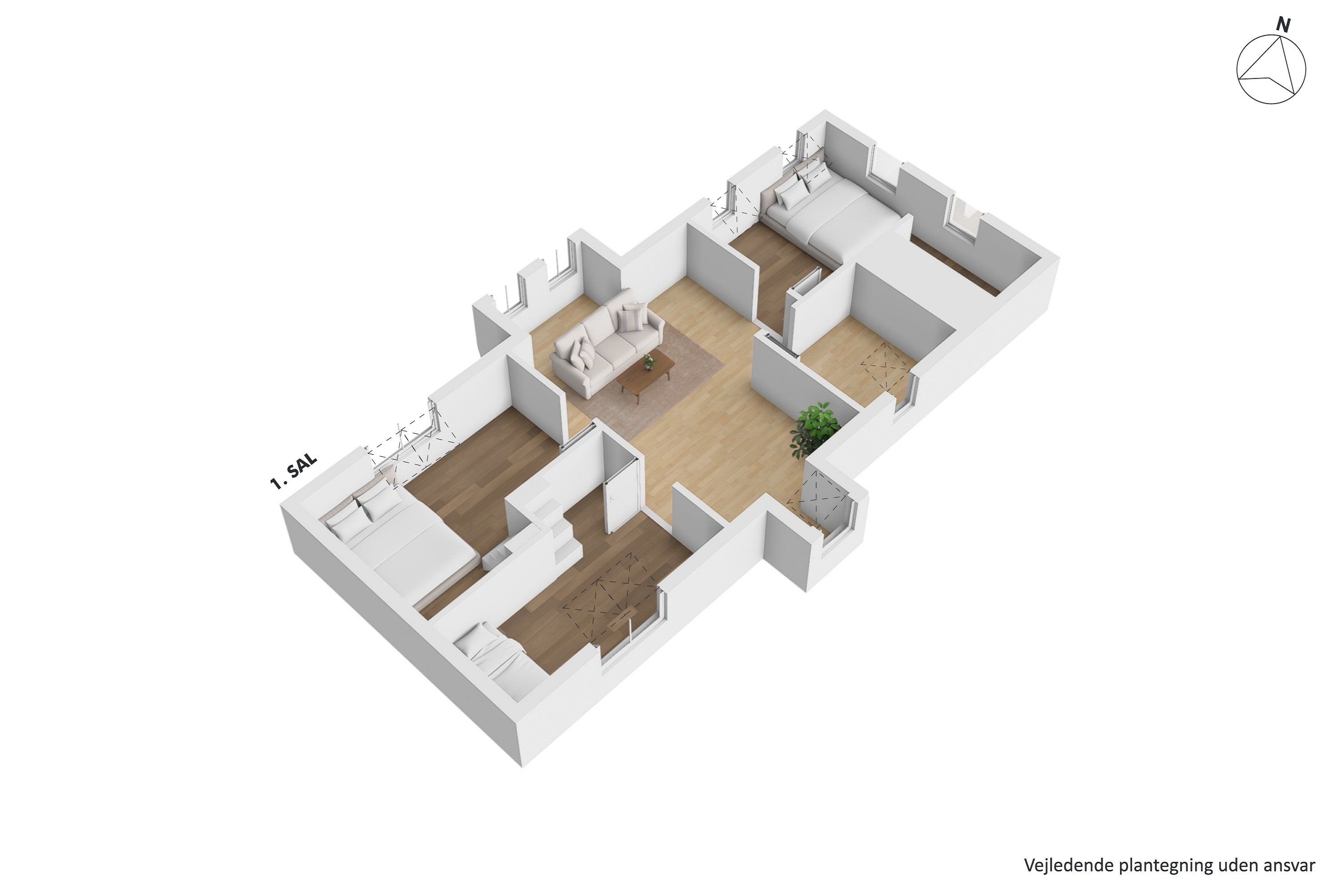 Plantegninger billede af Solkærvej 5, Tinning, 8382 Hinnerup