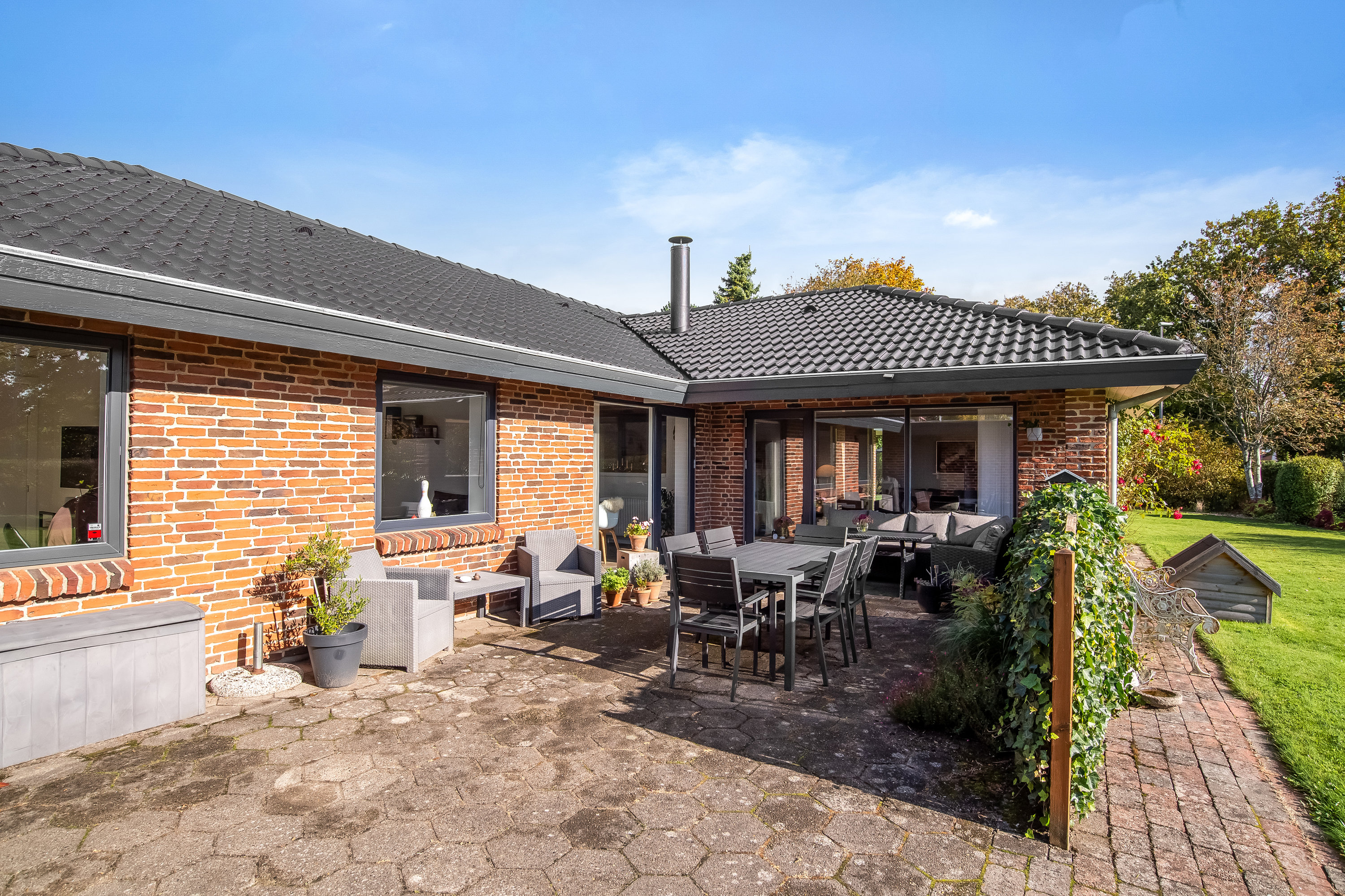 Fremhævet terrasse billede i fuldskærmstilstand. Billede af Kobberupvej 9, Mejrup, 7500 Holstebro