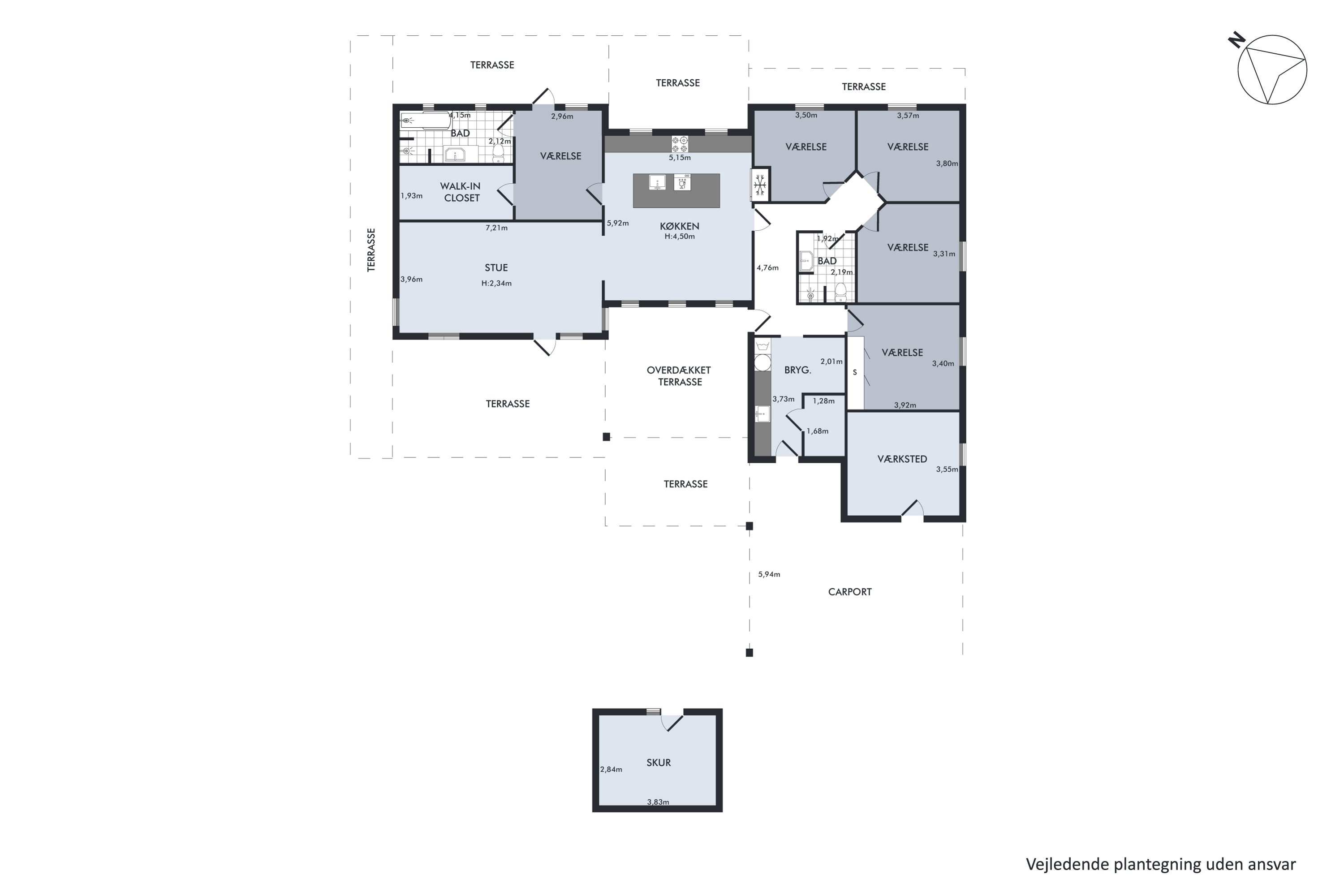Plantegninger billede af Korsagervej 4, Foldby, 8382 Hinnerup
