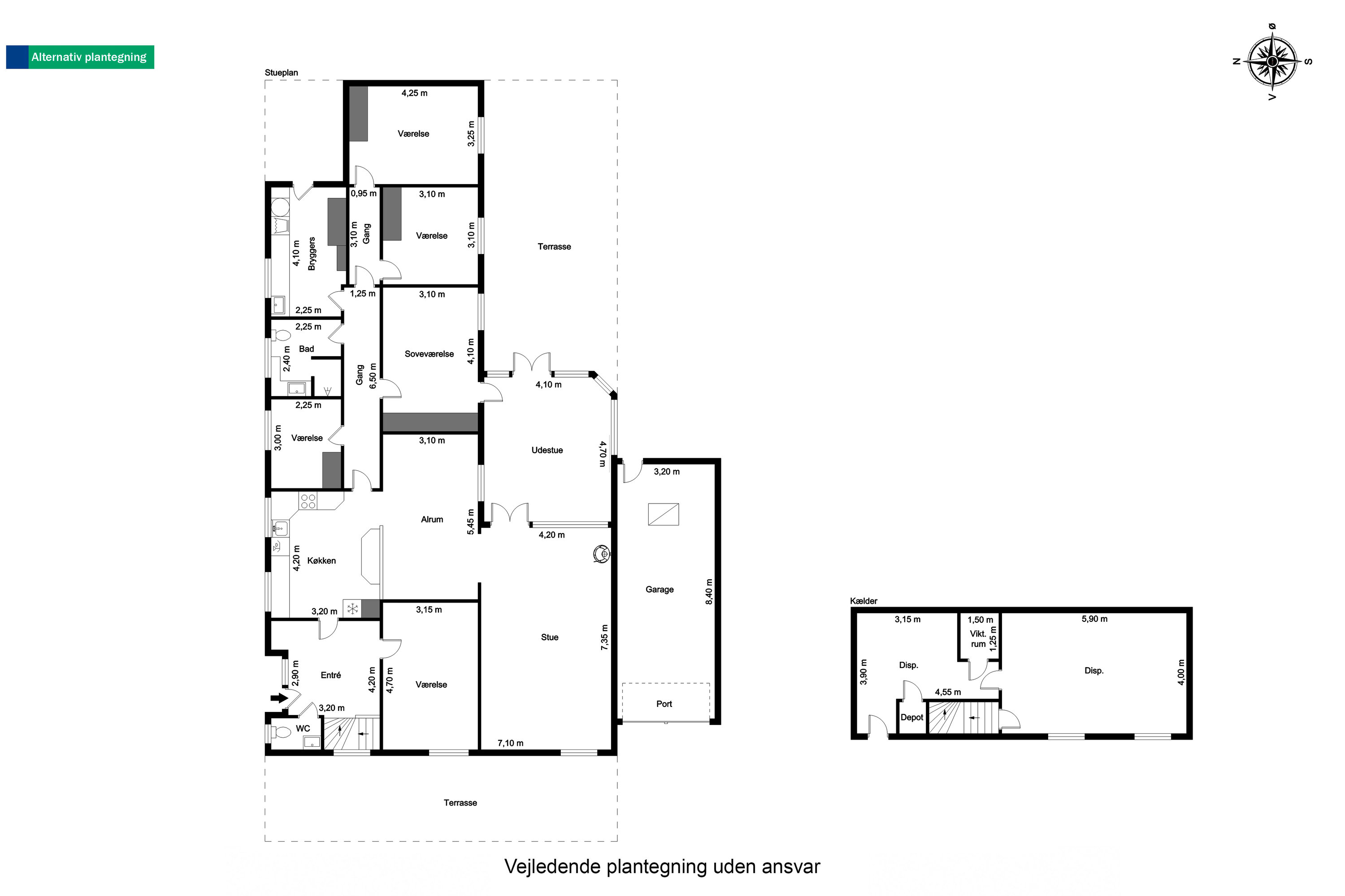 Plantegninger billede af Ahornvej 1, 7200 Grindsted