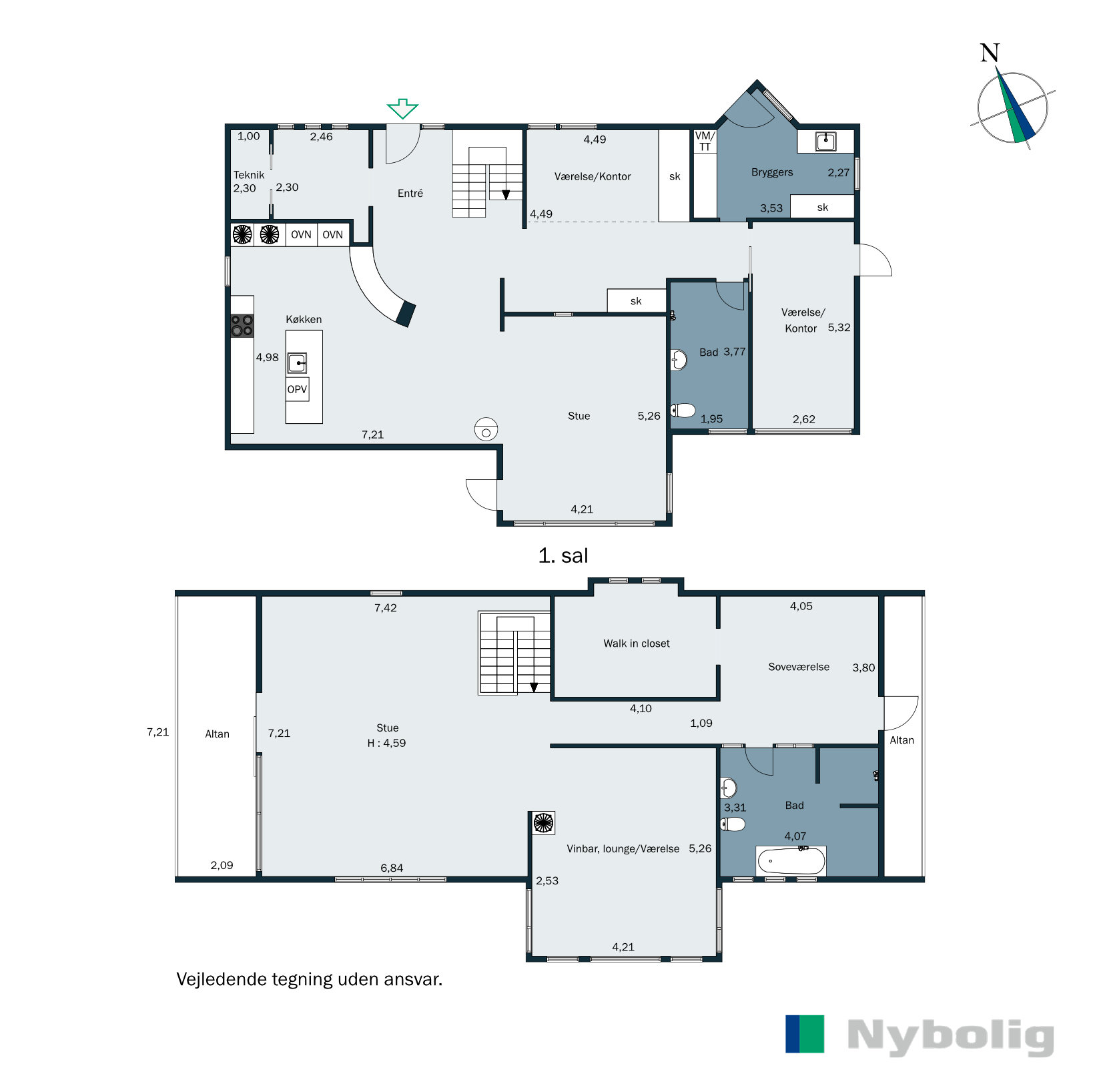 Plantegninger billede af Æblegård 7, 8700 Horsens