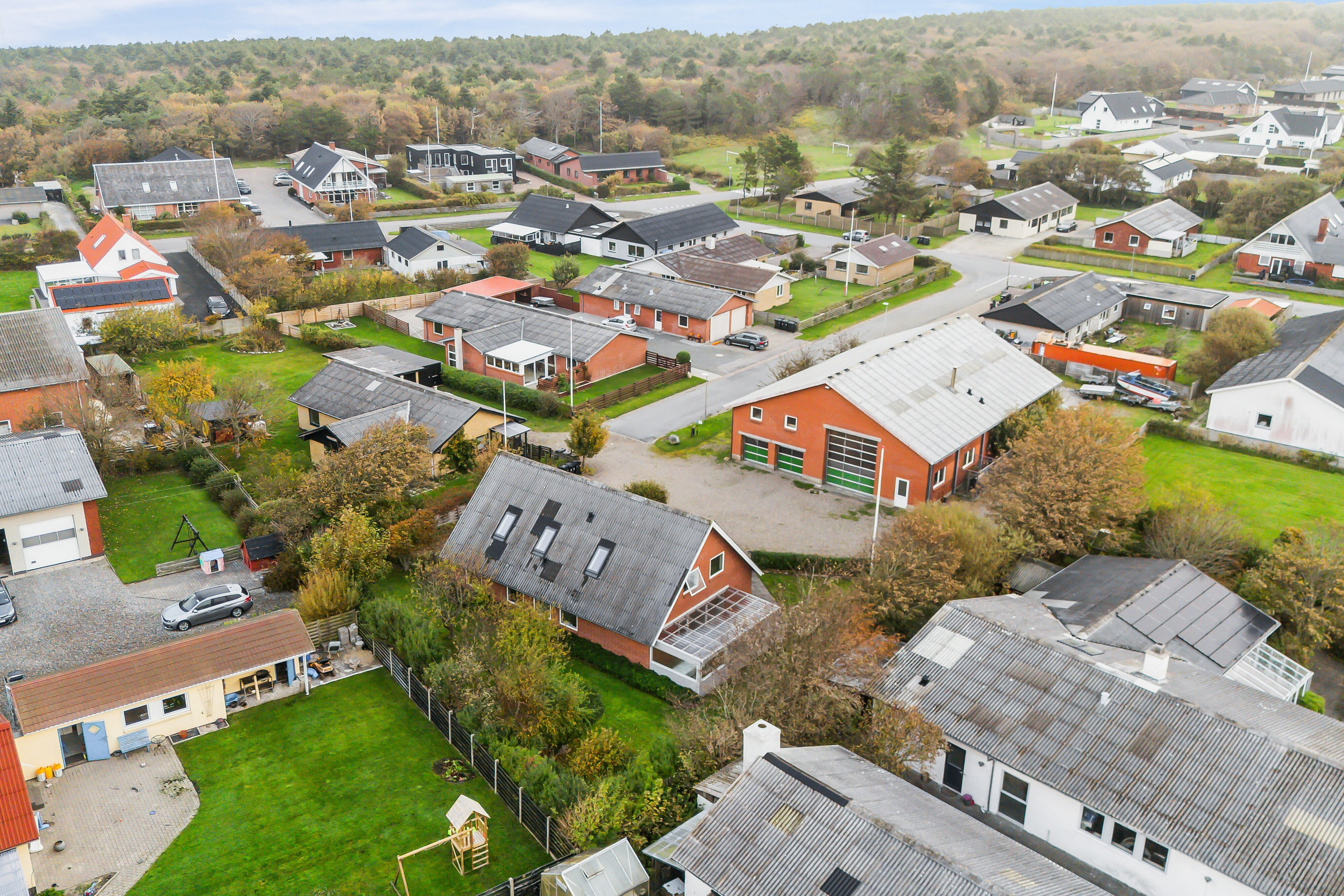 Fremhævet luftfoto billede i fuldskærmstilstand. Billede af Glaspustervej 7, 7730 Hanstholm