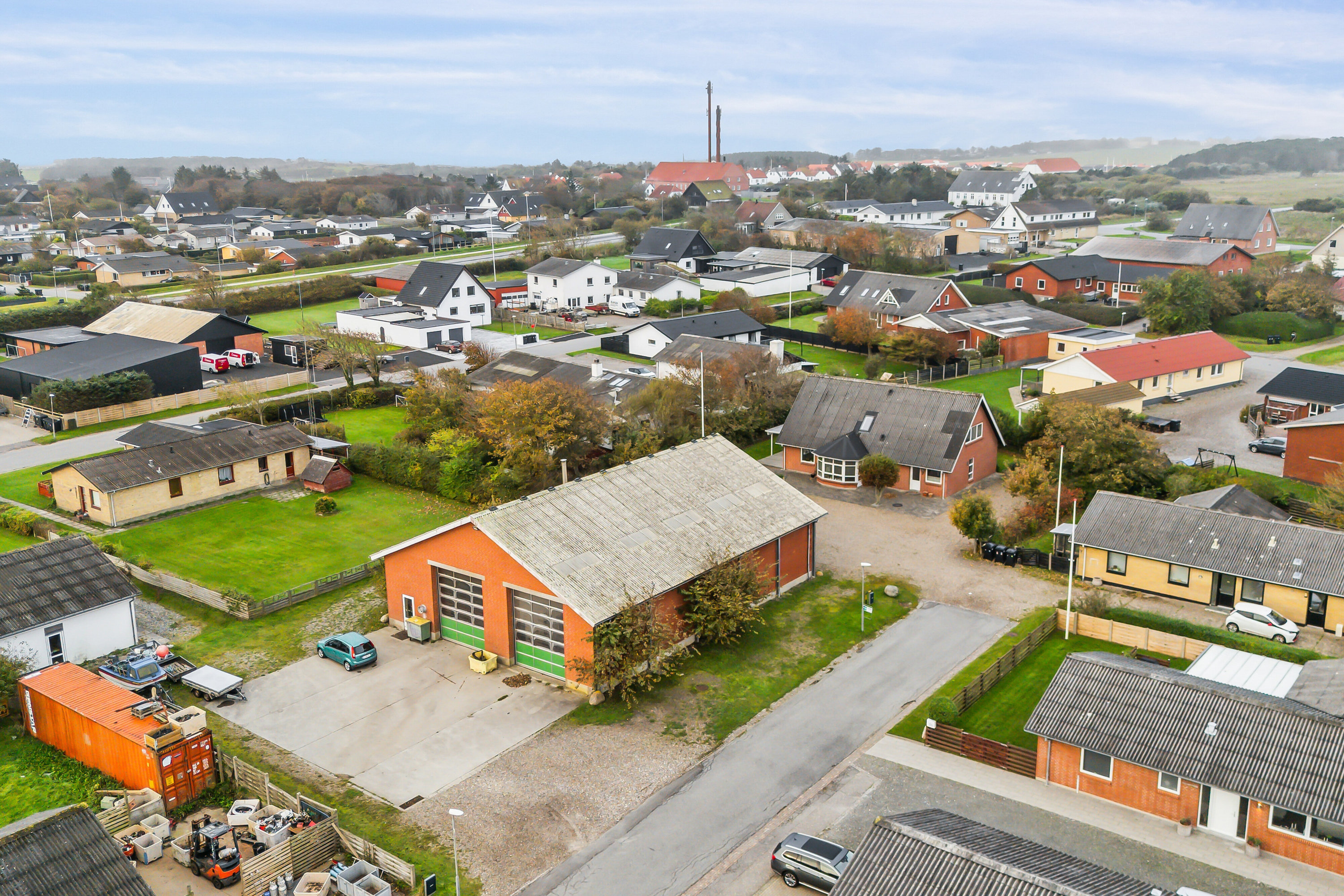 Fremhævet luftfoto billede i fuldskærmstilstand. Billede af Glaspustervej 7, 7730 Hanstholm