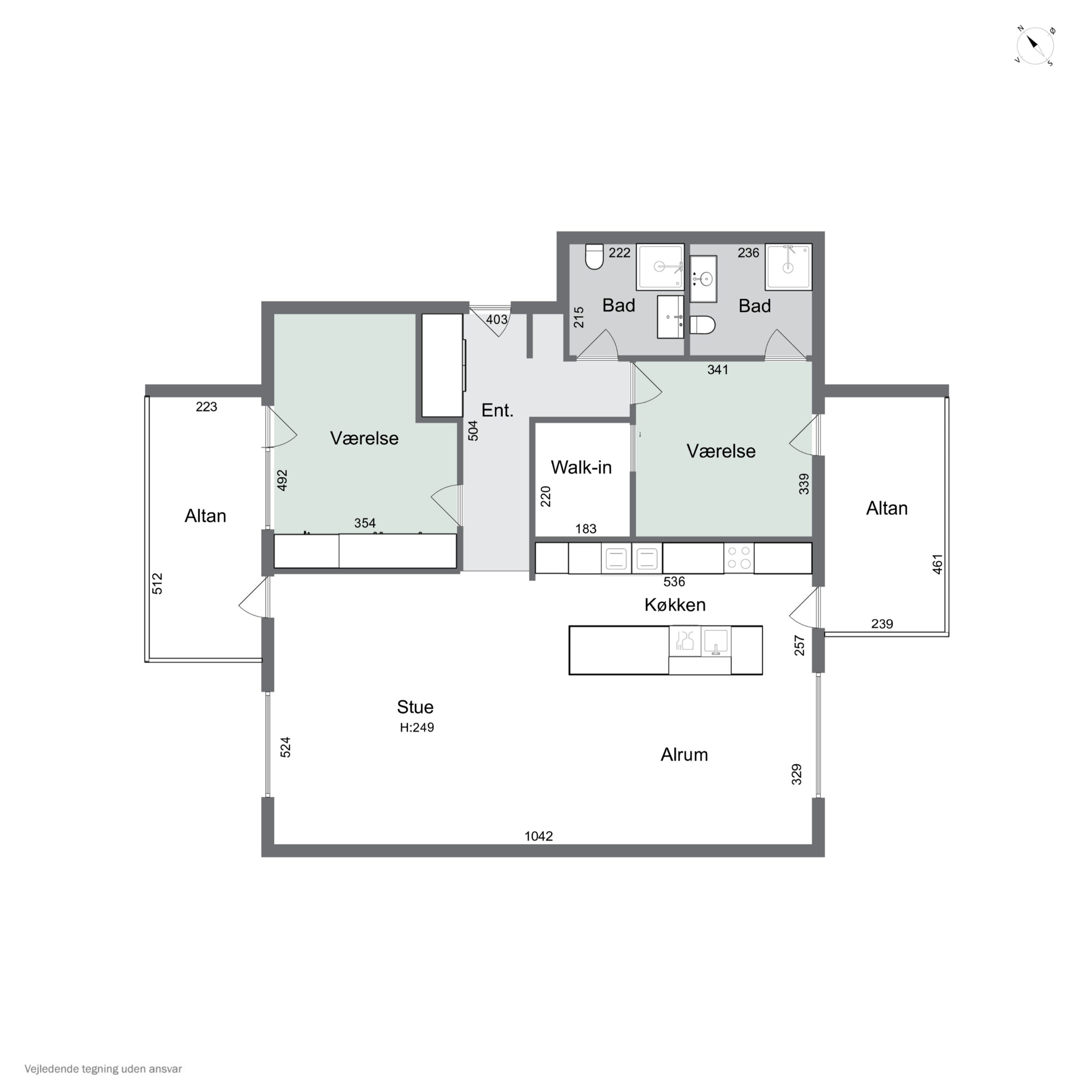 Plantegninger billede af Sydhavnsvej 2C, 2. th., 7700 Thisted