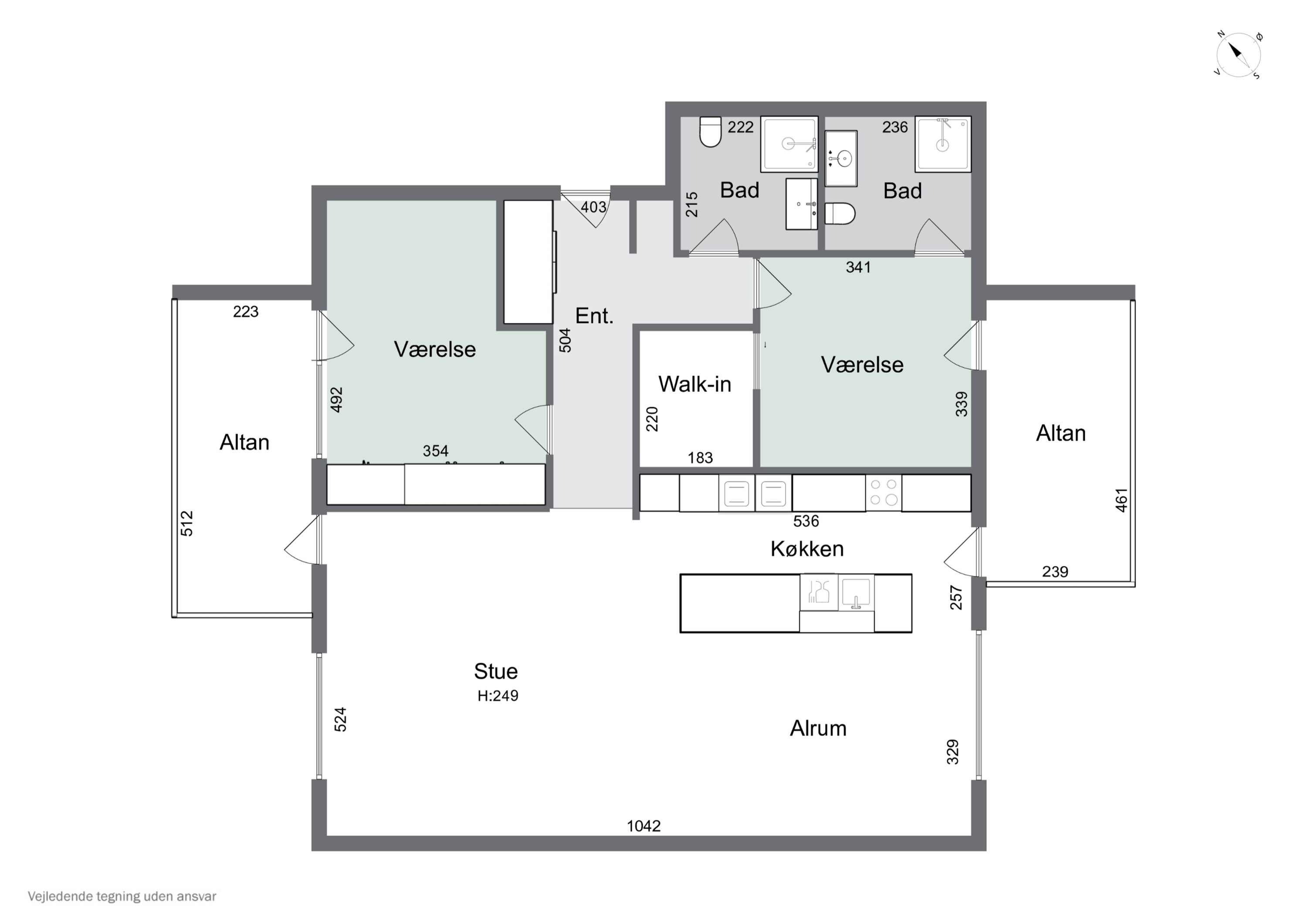 Plantegninger billede af Sydhavnsvej 2C, 2. th., 7700 Thisted