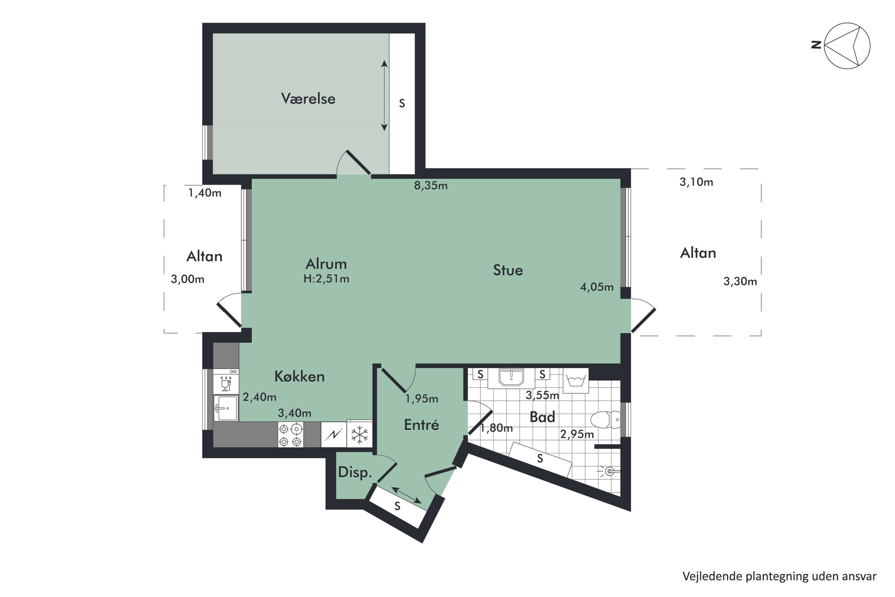 Plantegninger billede af Blegkilde Alle 53, 3. th., 9000 Aalborg