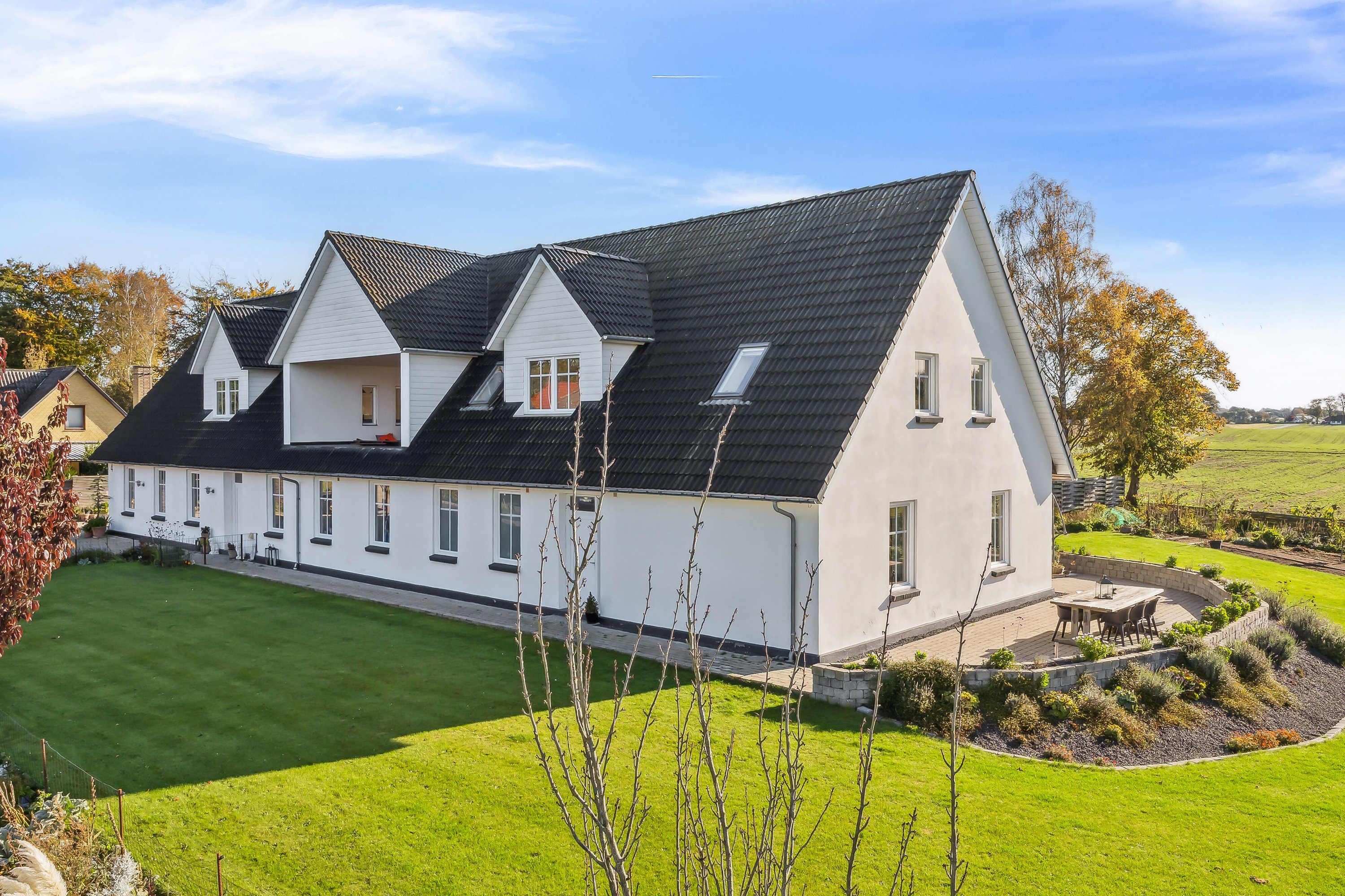 Fremhævet set fra haven billede i fuldskærmstilstand. Billede af Tyvelse Bygade 4, Tyvelse, 4171 Glumsø