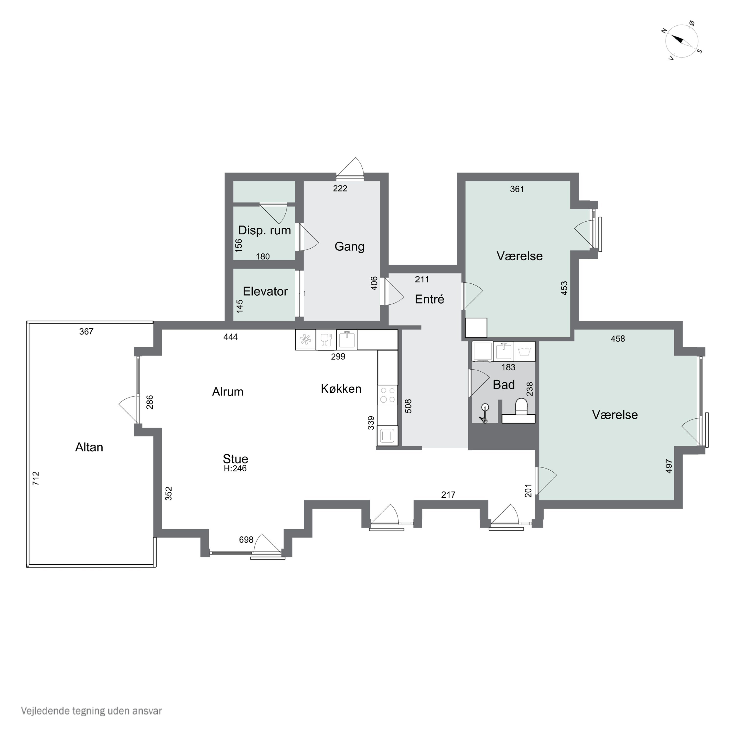 Plantegninger billede af Stadionvej 94, 3. 1., 2600 Glostrup