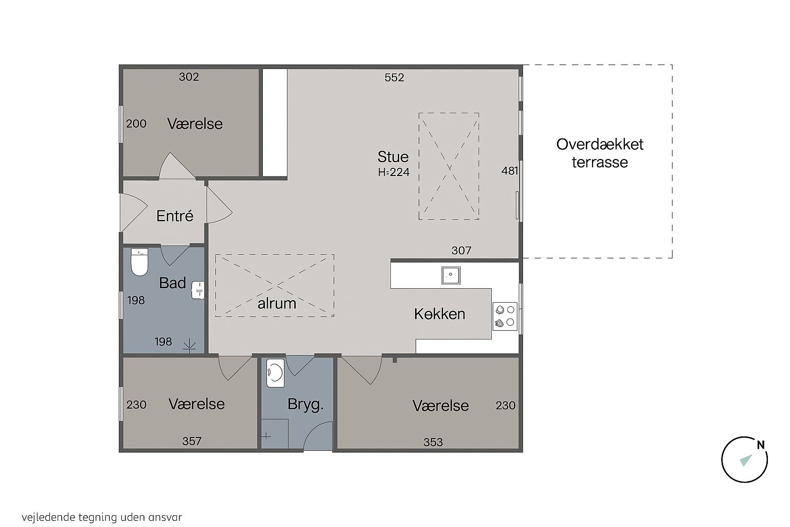 Plantegninger billede af Byvænget 17, Stavtrup, 8260 Viby J