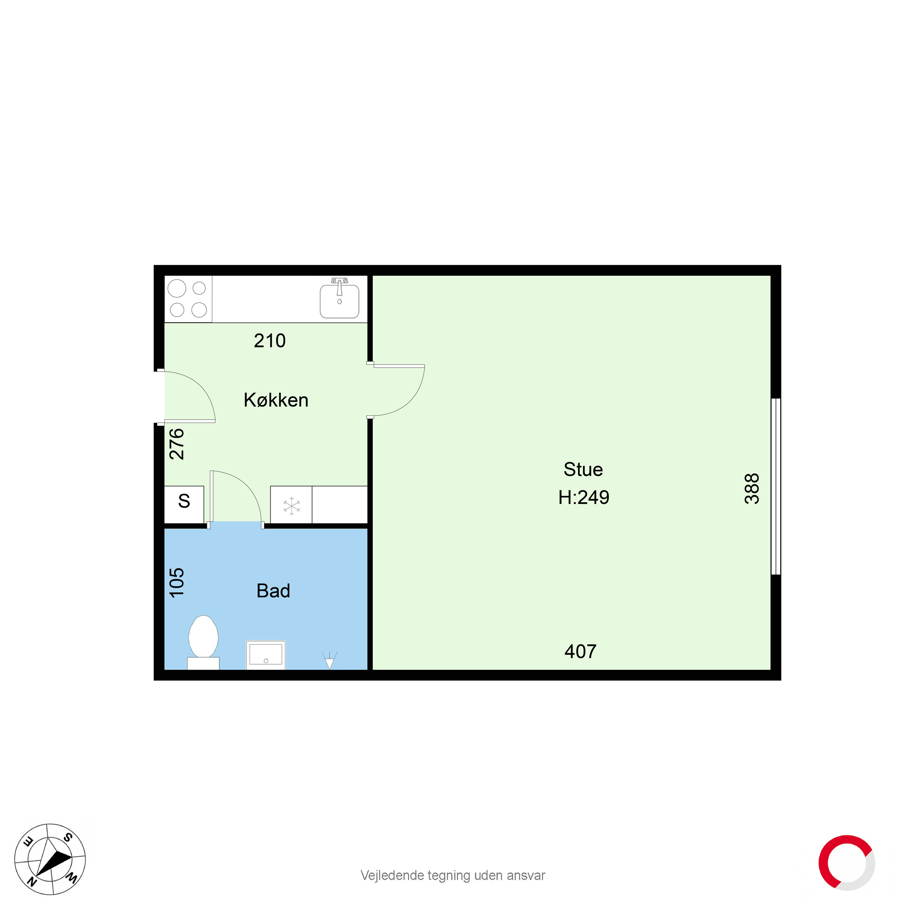 Plantegninger billede af Arnegårdsvej 13, 1. 8., 8230 Åbyhøj
