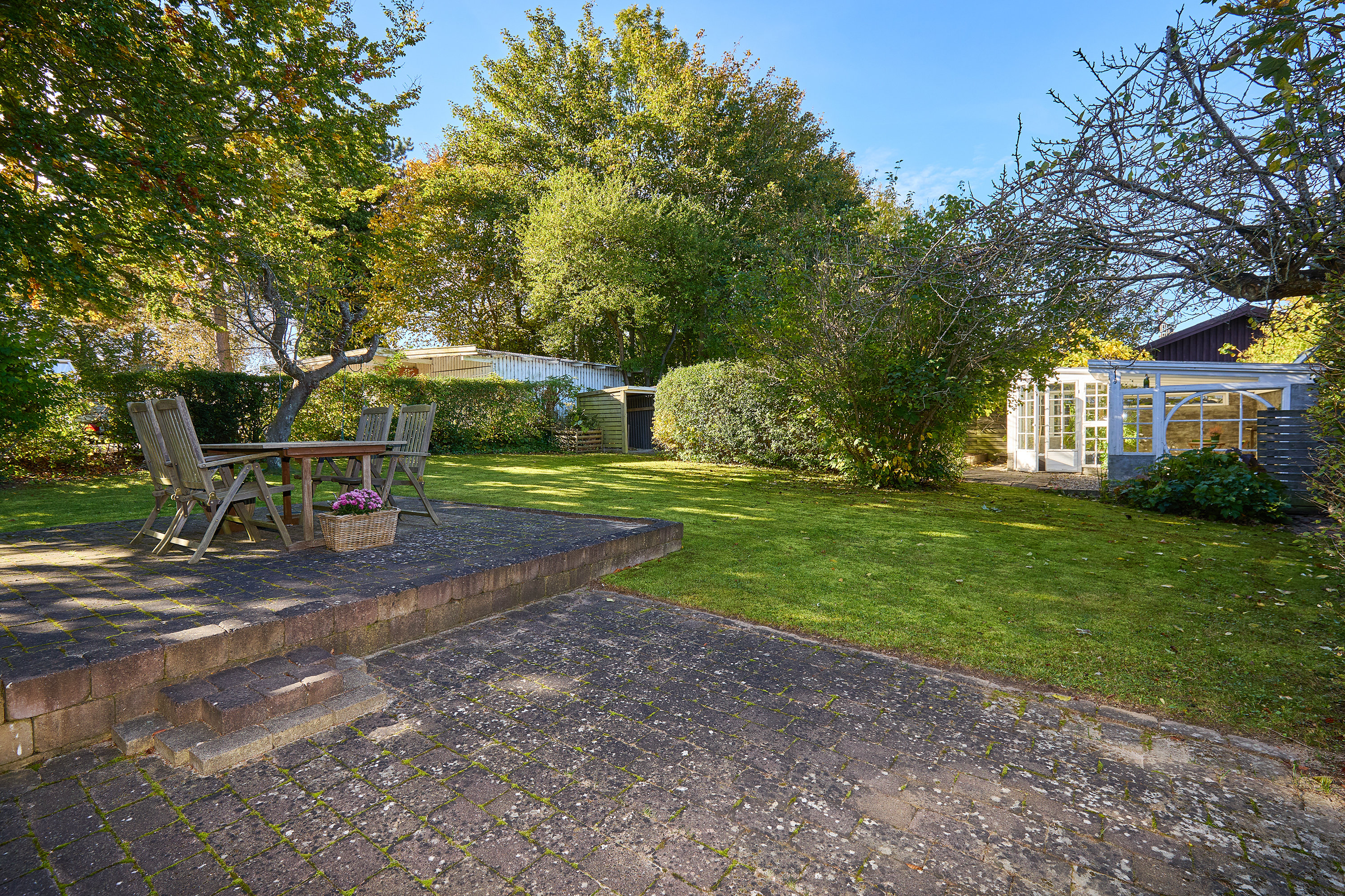 Fremhævet terrasse billede i fuldskærmstilstand. Billede af Degnebakken 24, 4050 Skibby