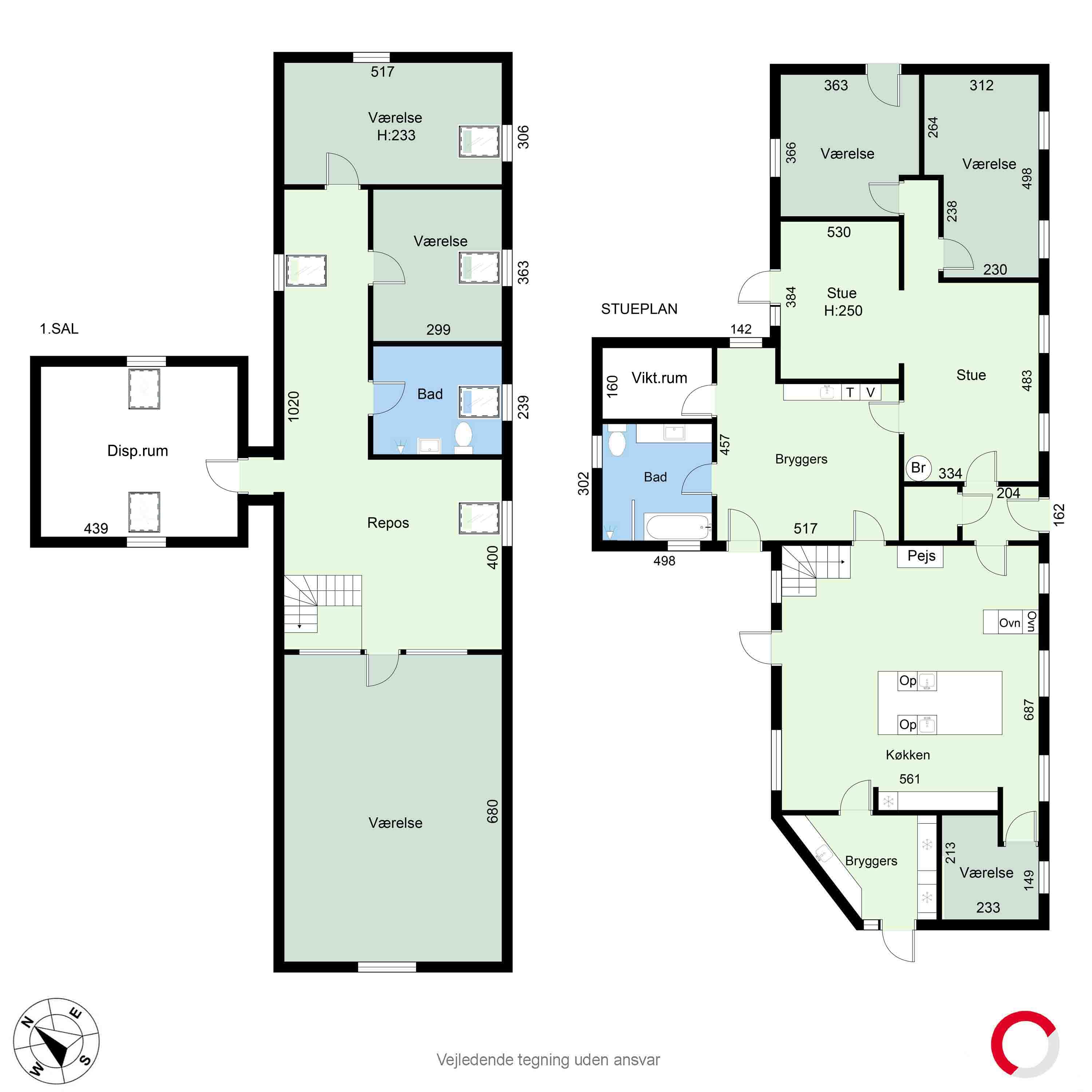 Plantegninger billede af Lilleringvej 1, Storring, 8464 Galten