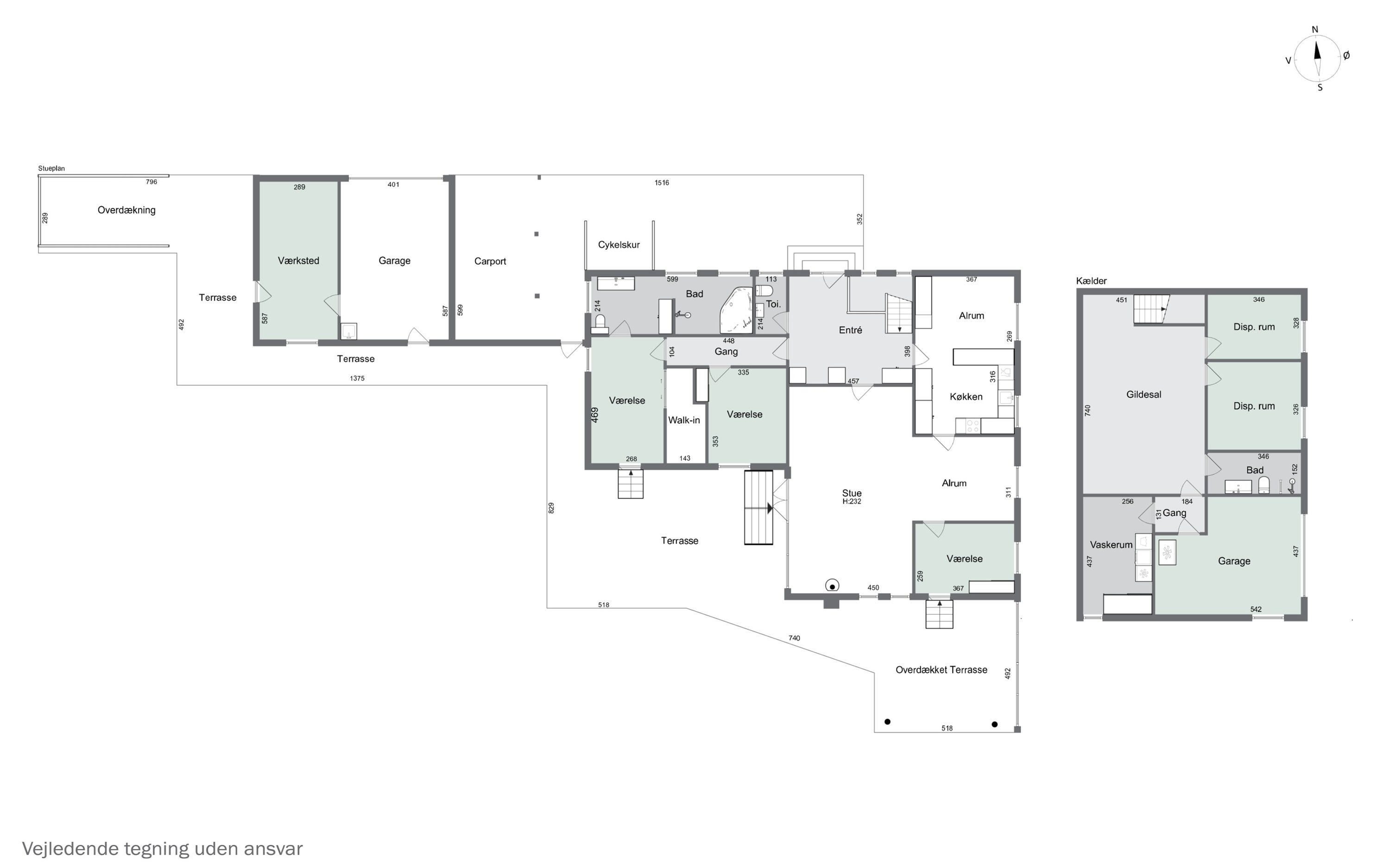 Plantegninger billede af Liljevej 1, Vinderslev, 8620 Kjellerup