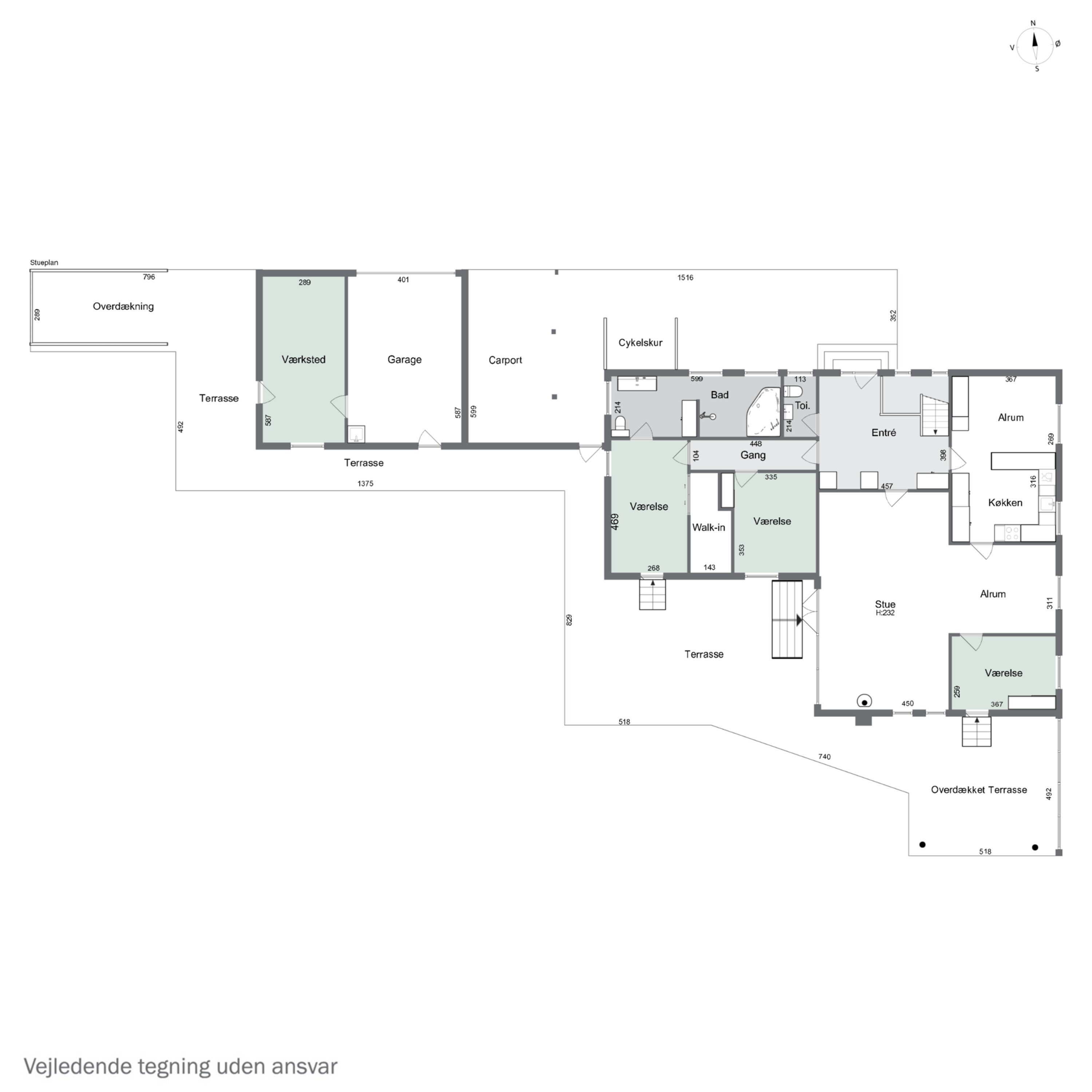 Plantegninger billede af Liljevej 1, Vinderslev, 8620 Kjellerup