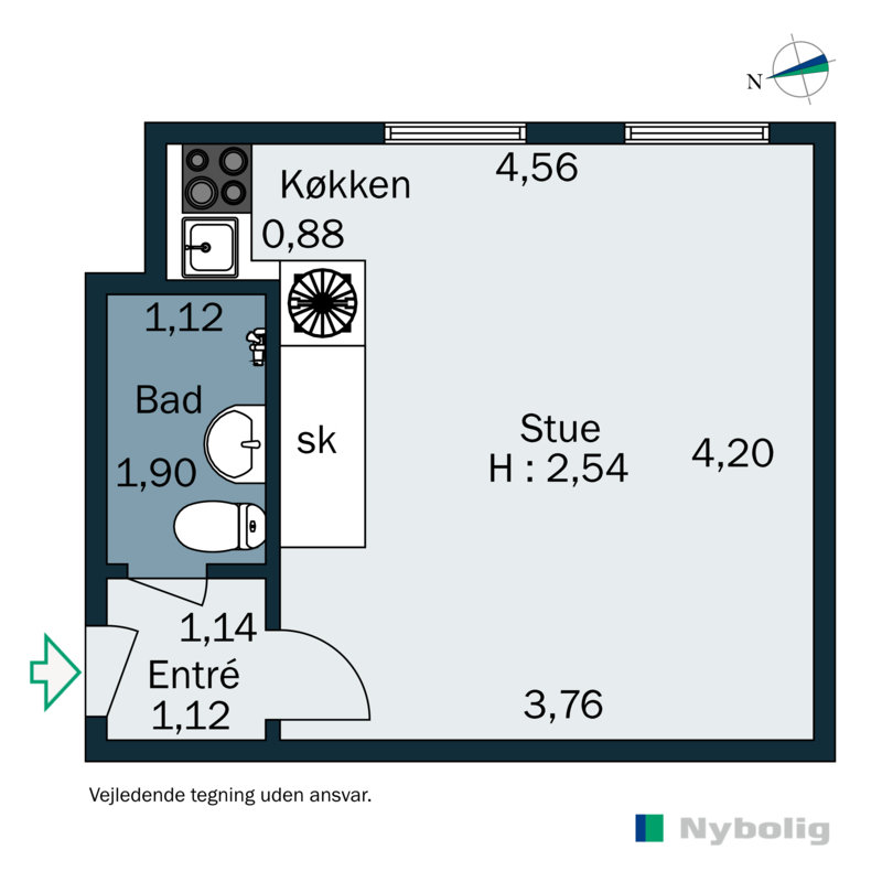 Plantegninger billede af Jordbrovej 27, st.. 1., Christiansbjerg, 8200 Aarhus N