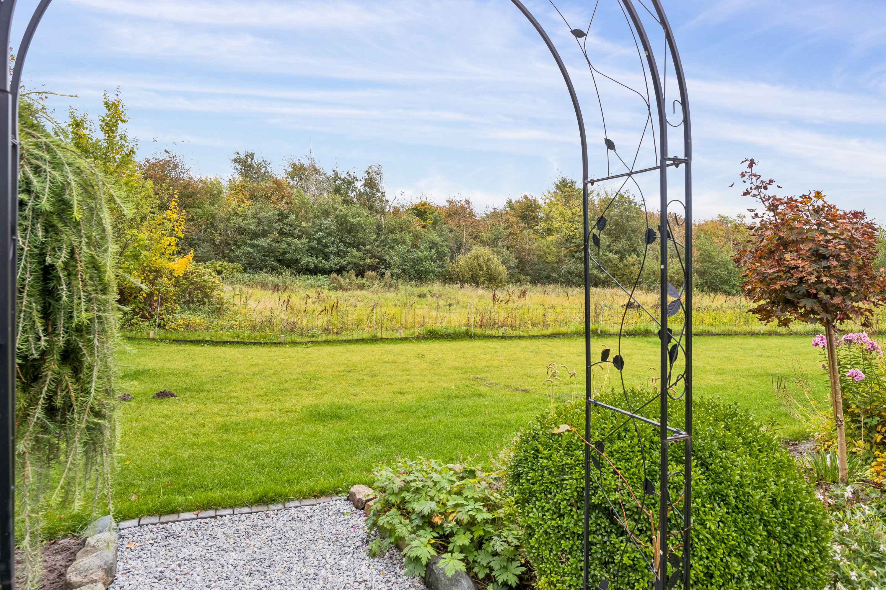 Fremhævet have billede i fuldskærmstilstand. Billede af Røde Hedevej 91, Kaas, 9490 Pandrup