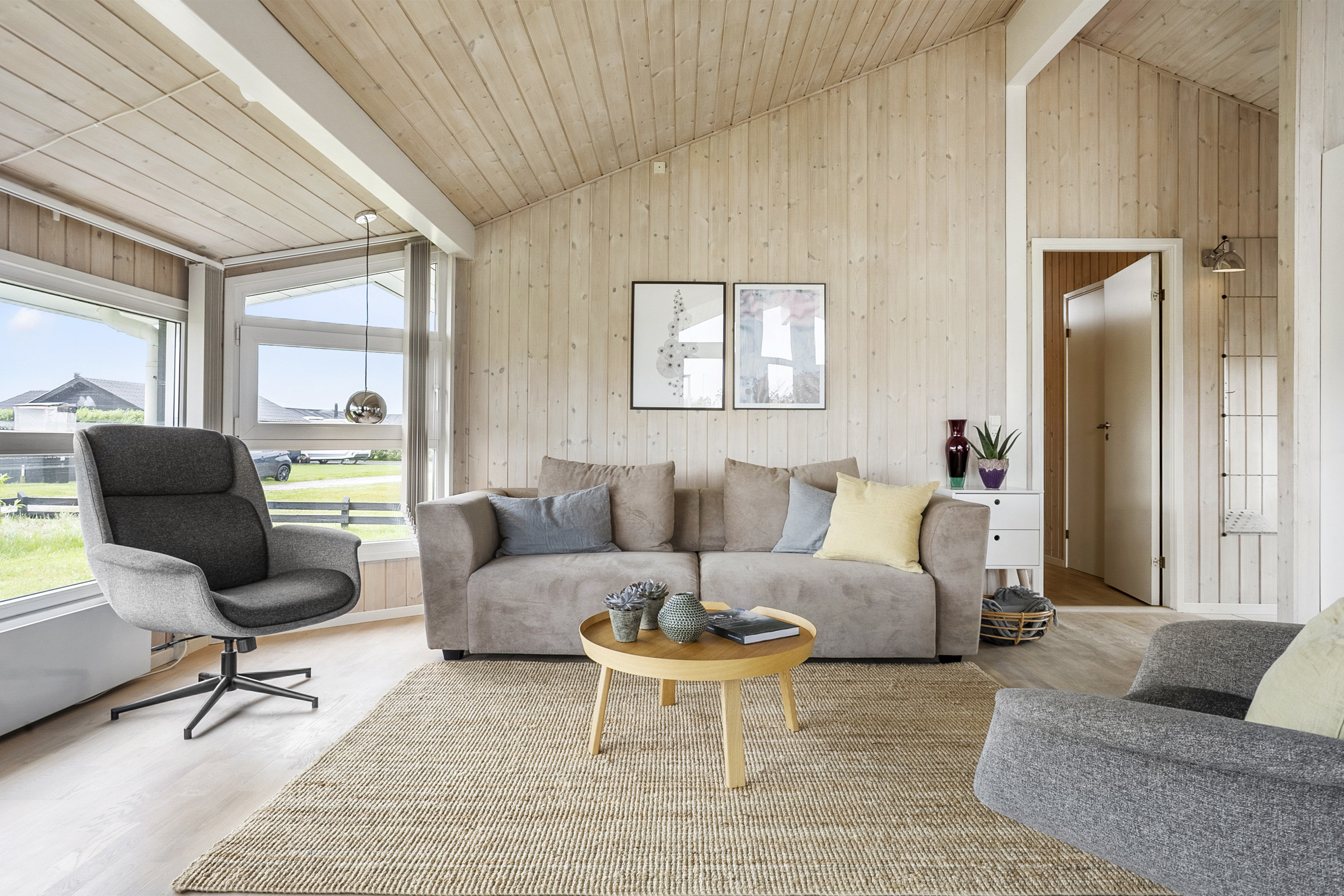 Fremhævet stue billede i fuldskærmstilstand. Billede af Mågevej 22, Furreby, 9480 Løkken