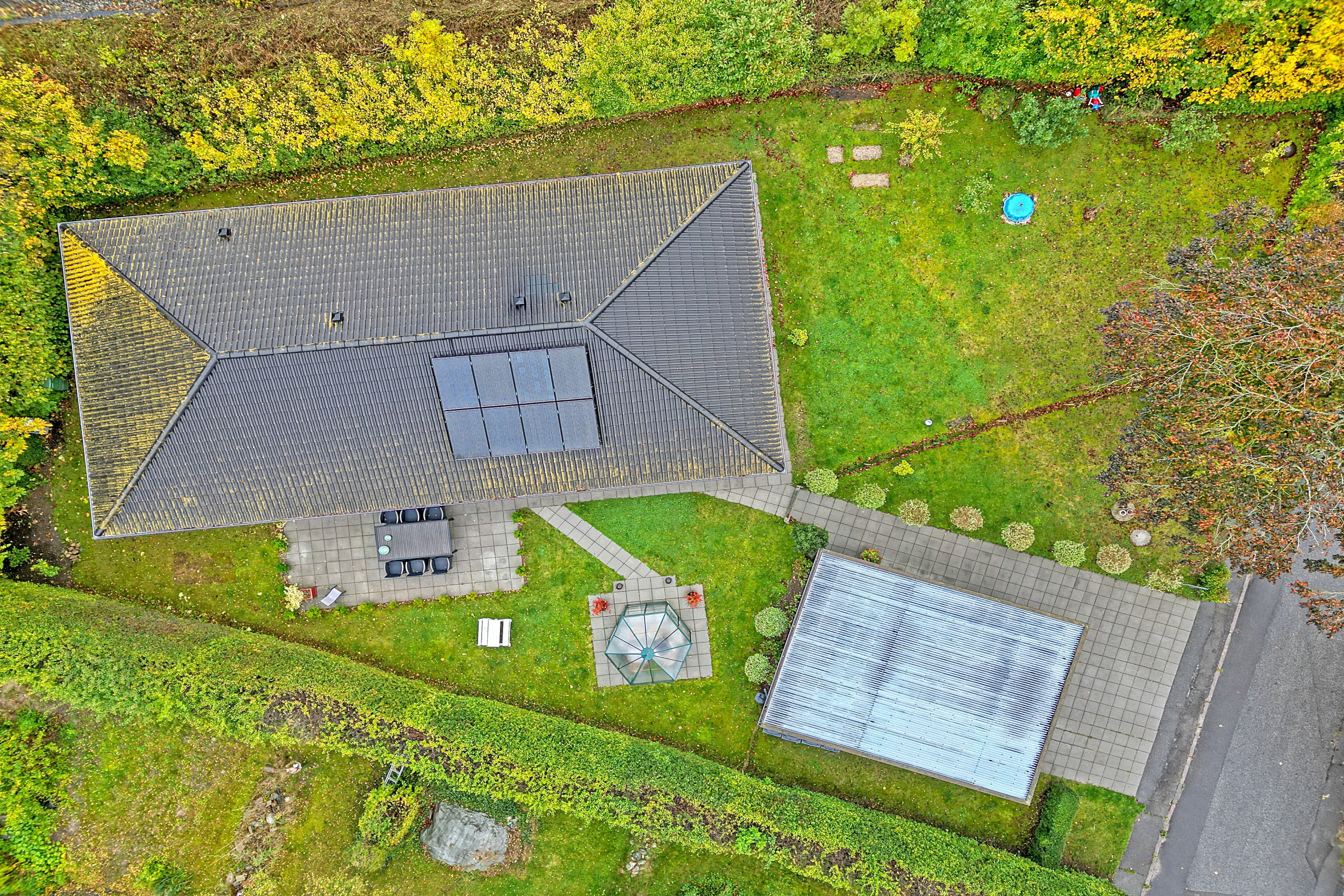 Fremhævet luftfoto billede i fuldskærmstilstand. Billede af Elmevej 1C, 4622 Havdrup