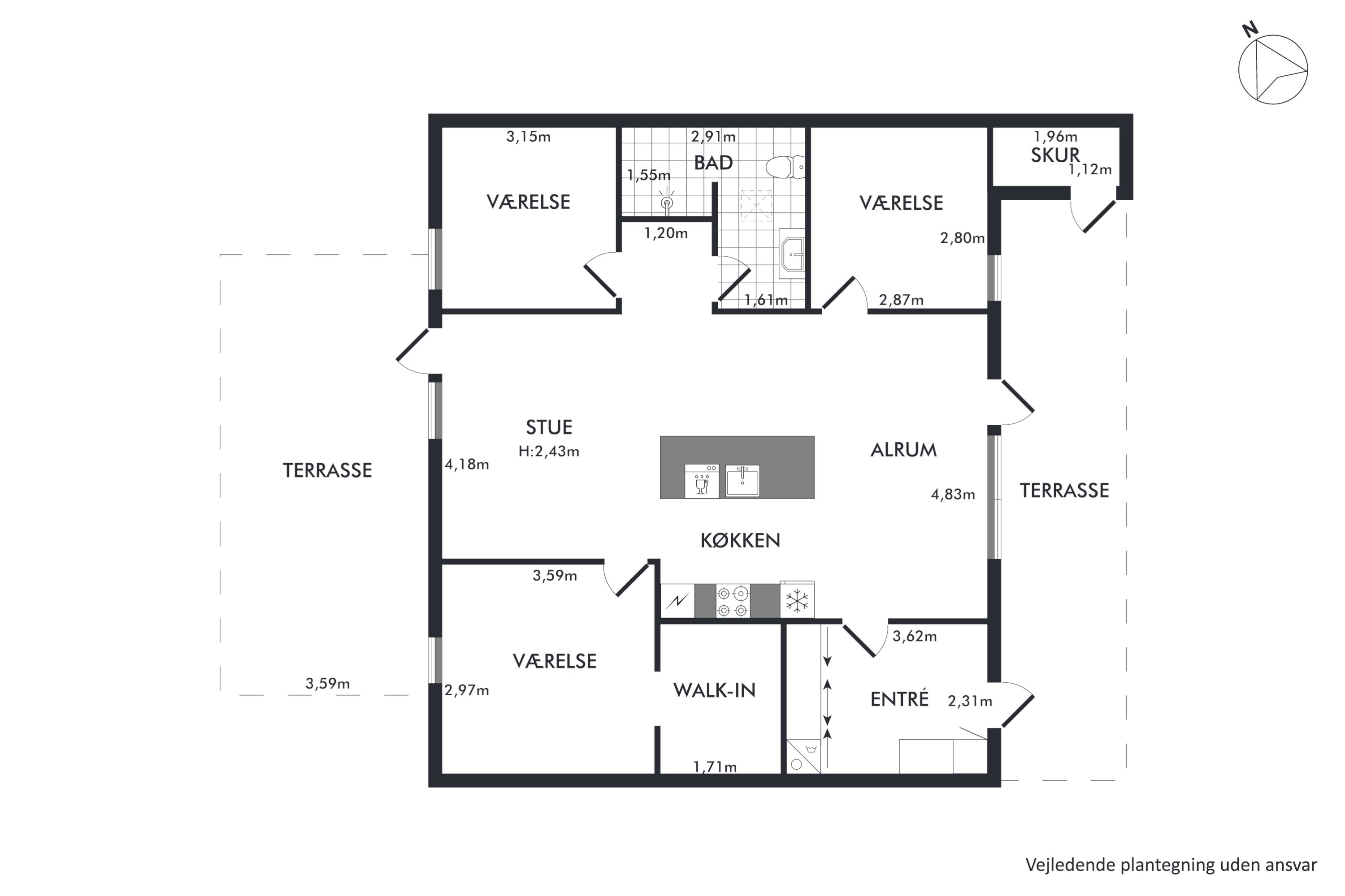 Plantegninger billede af Skabermøllevej 33, 8800 Viborg