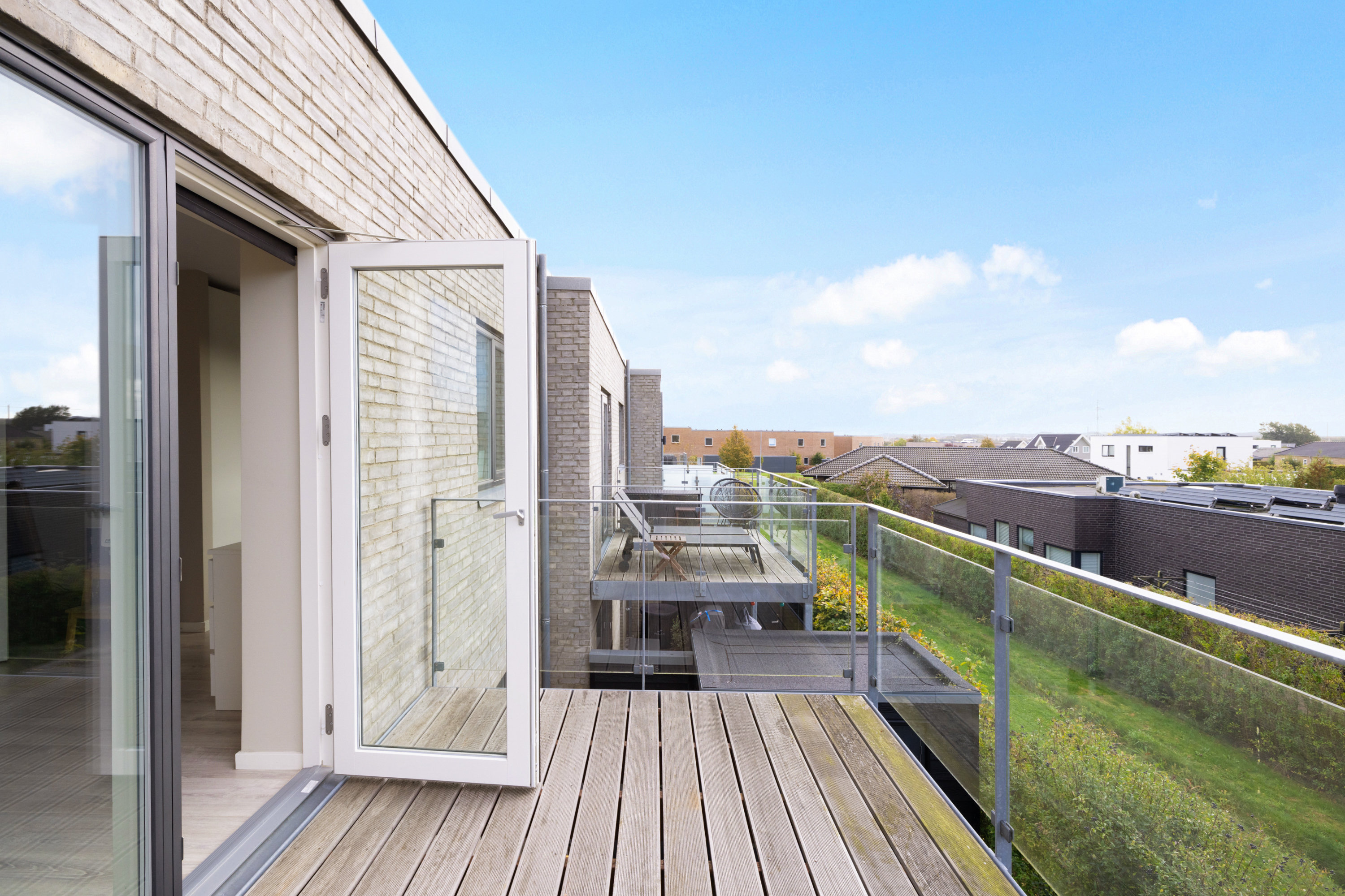 Fremhævet altan billede i fuldskærmstilstand. Billede af Vestergårdsvangen 62, Stavtrup, 8260 Viby J