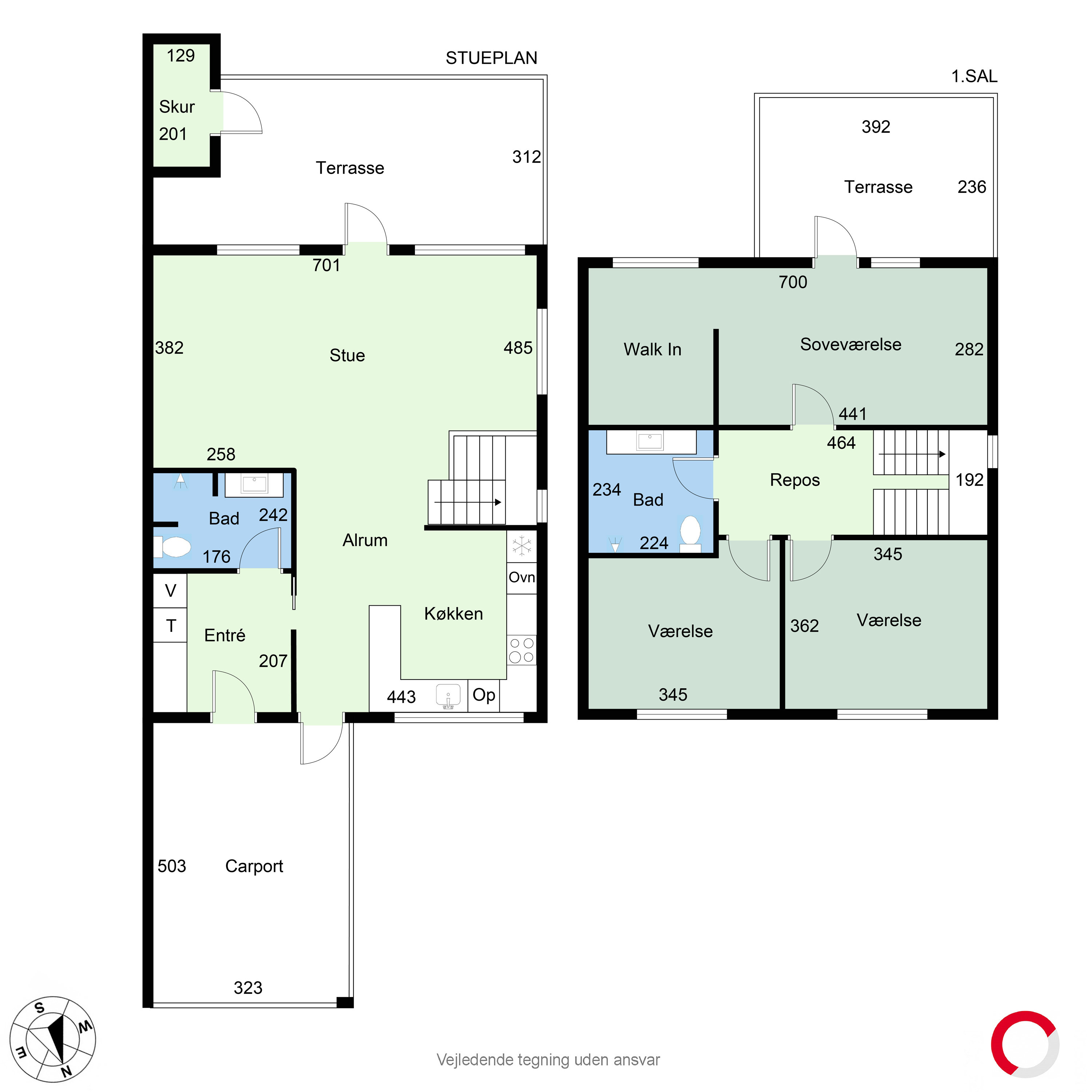 Plantegninger billede af Vestergårdsvangen 62, Stavtrup, 8260 Viby J
